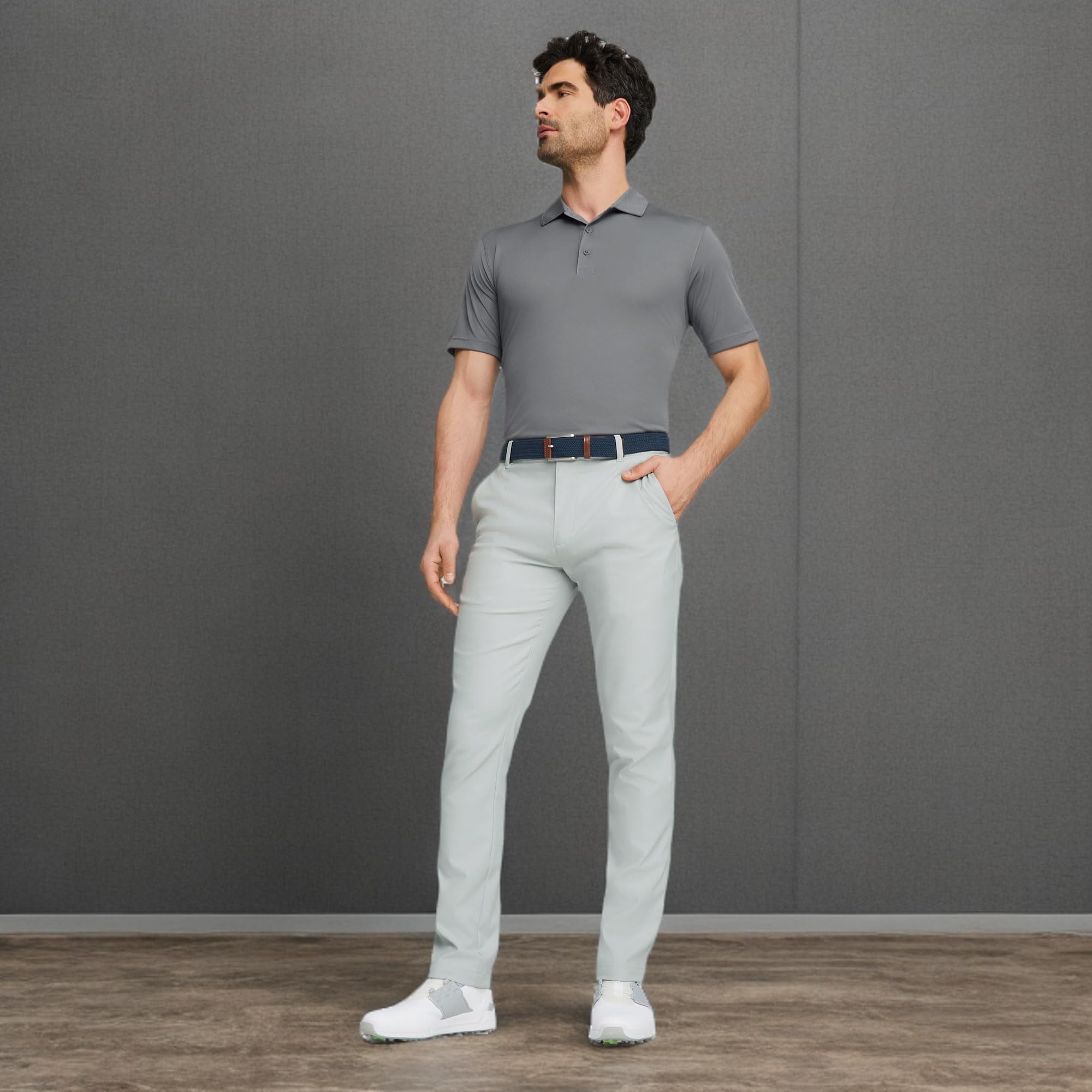PUMA Dealer Pantalon de Golf pour Homme, Gris cendré., 36W / 30L