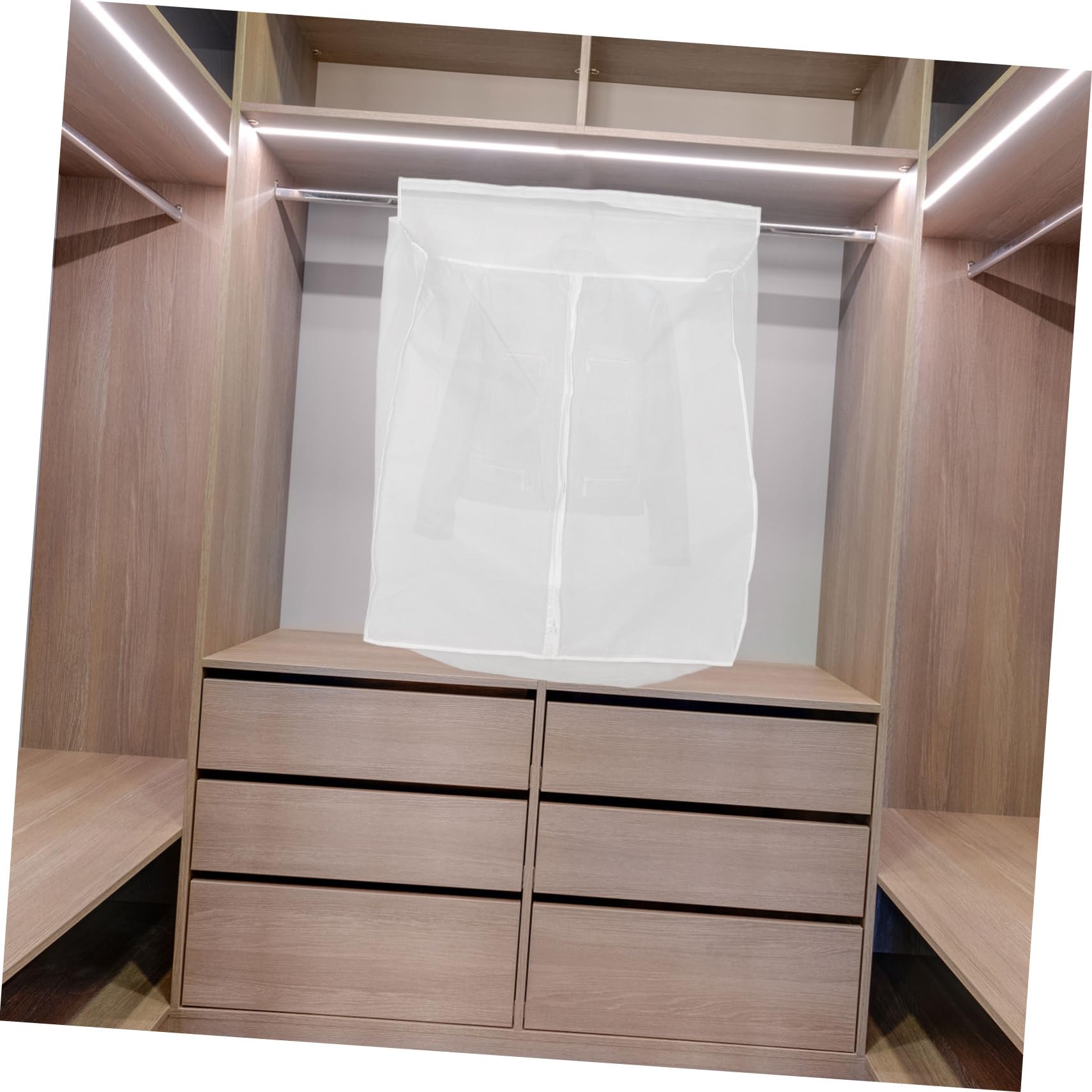 Funda para Colgar Ropa en Casa Peva Color Claro 50x80 X 90 | Protector para Trajes y Abrigos, Almacenamiento Doméstico, Cubre Prendas y Ayuda a Mantener el Polvo