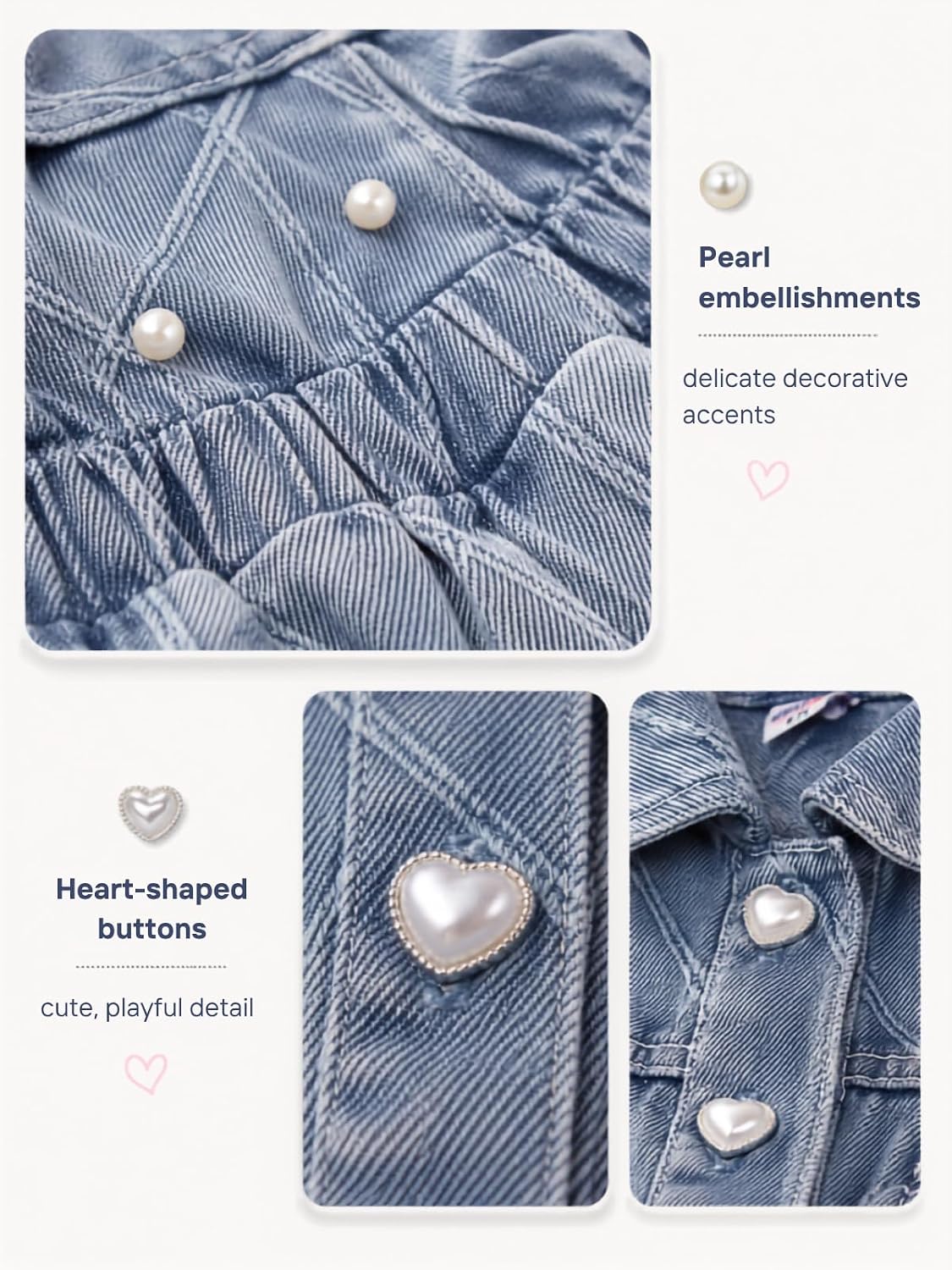 WELAKEN Girls Denim Jackets – Trendy Button-Up Outerwear for Kids