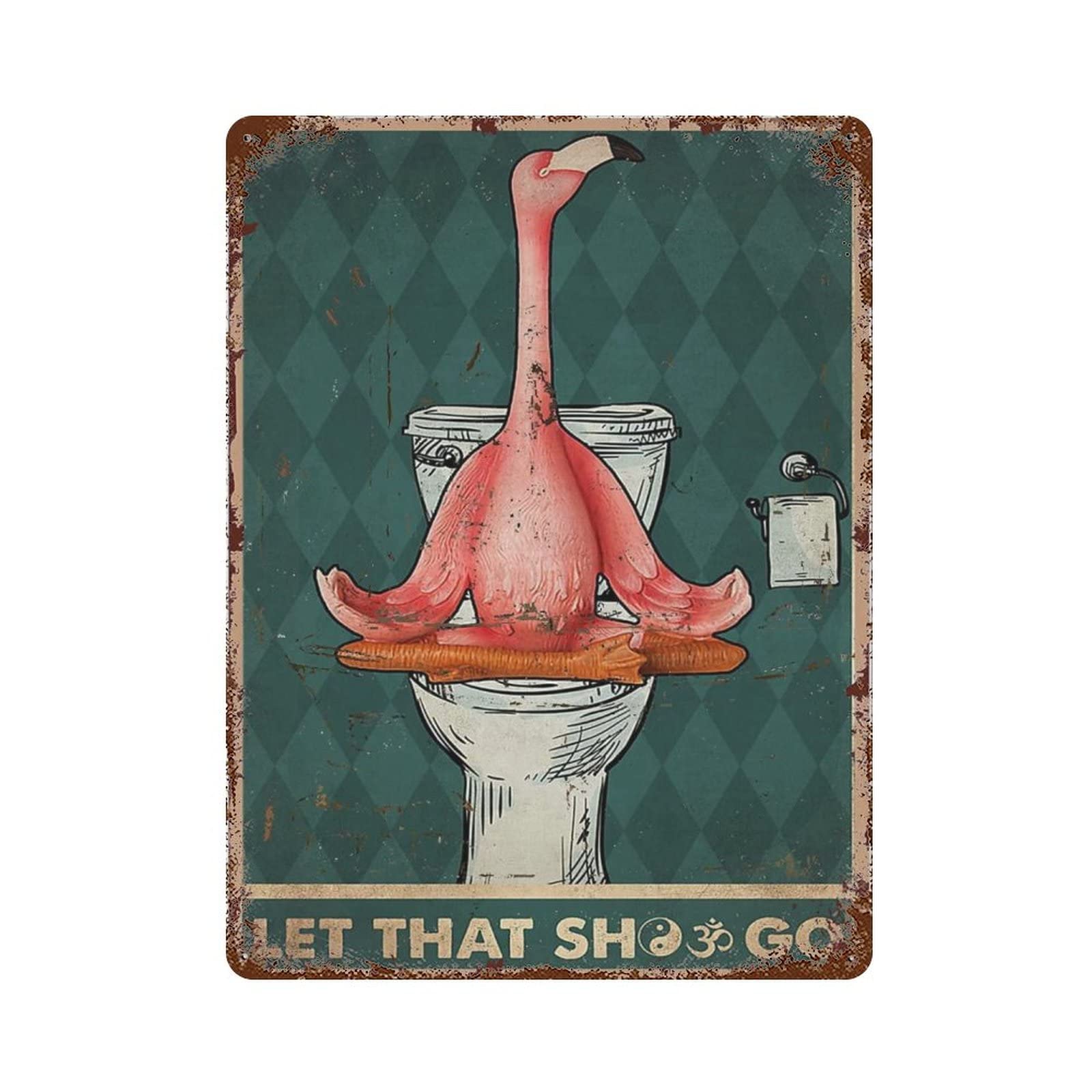 AOOEDM Pink Flamingo Vintage Tin Sign Metal Tin Signs for Man Cave F