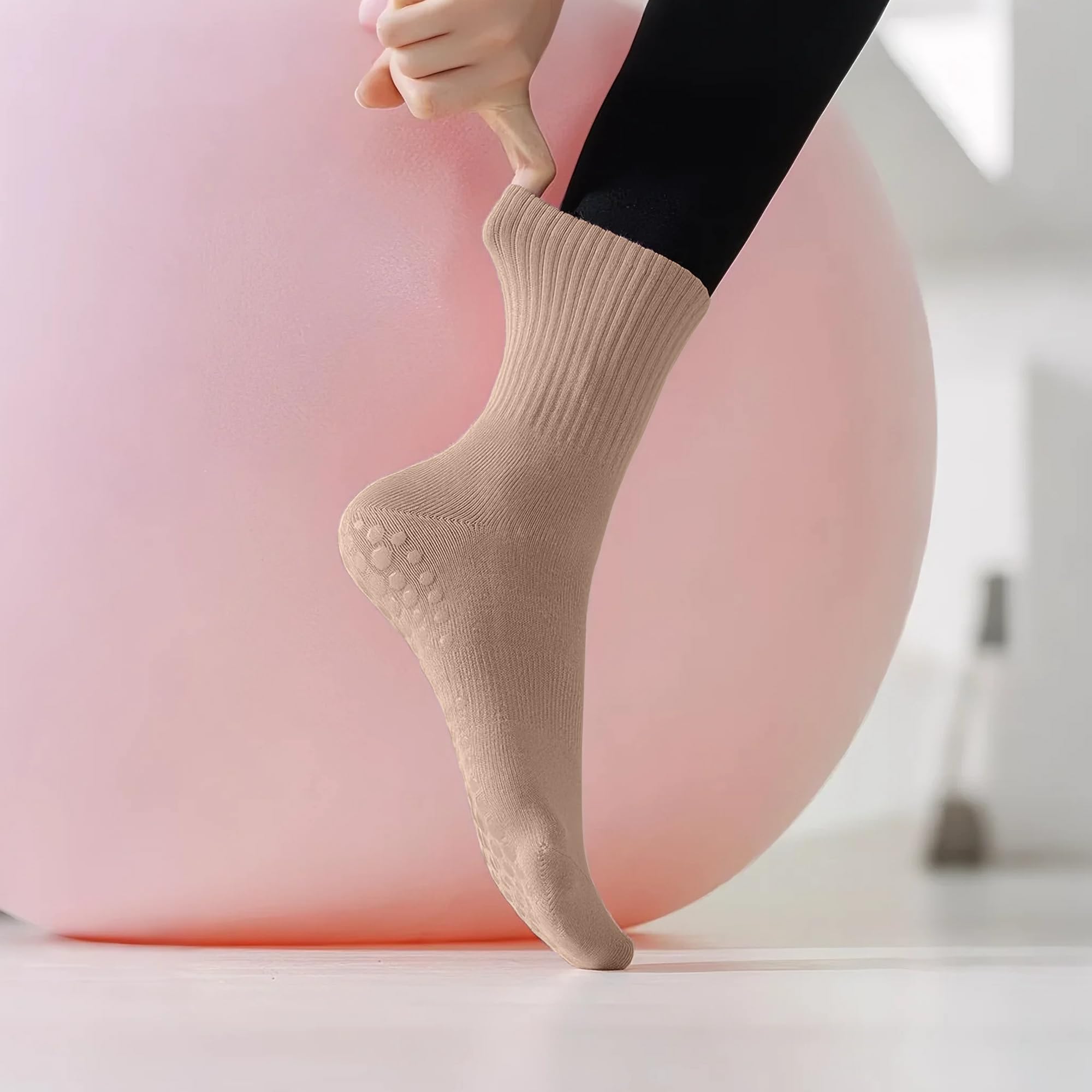 6 par skarpet do pilatesu, damskie skarpety 39-42, skarpety antypoślizgowe dla dorosłych