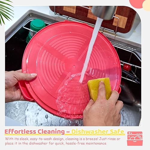 Miniatura 18 de Ohuhu - Porta pasteles con tapa y asa, recipientes para pasteles sin BPA para pasteles de 10 pulgadas con 2 asas, cubierta de plástico, base de dos