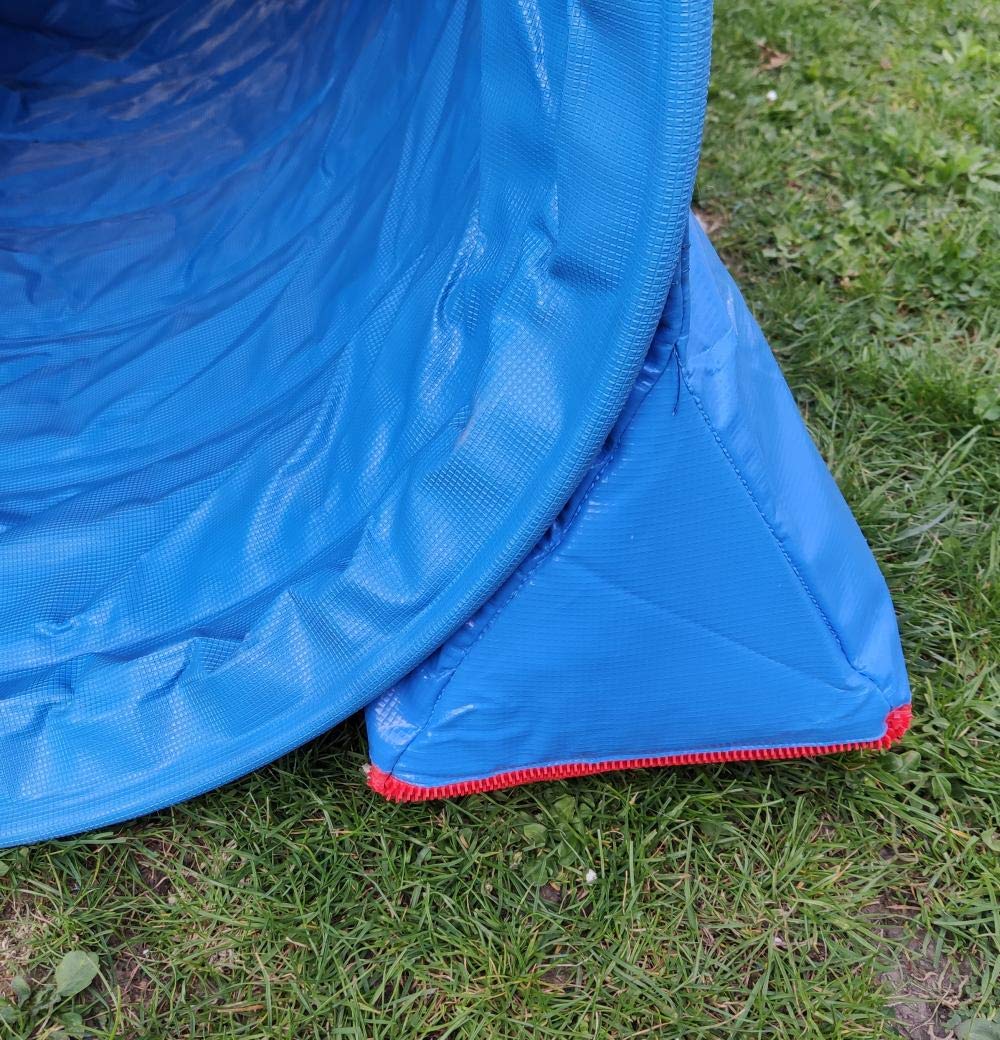 Callieway Premium Dog Agility Tunnel Sandsack - (2er Pack) blau mit Gumminoppen Stoppermatte für Agility Tunnel mit 60cmØ (ohne Tunnel) (blau)