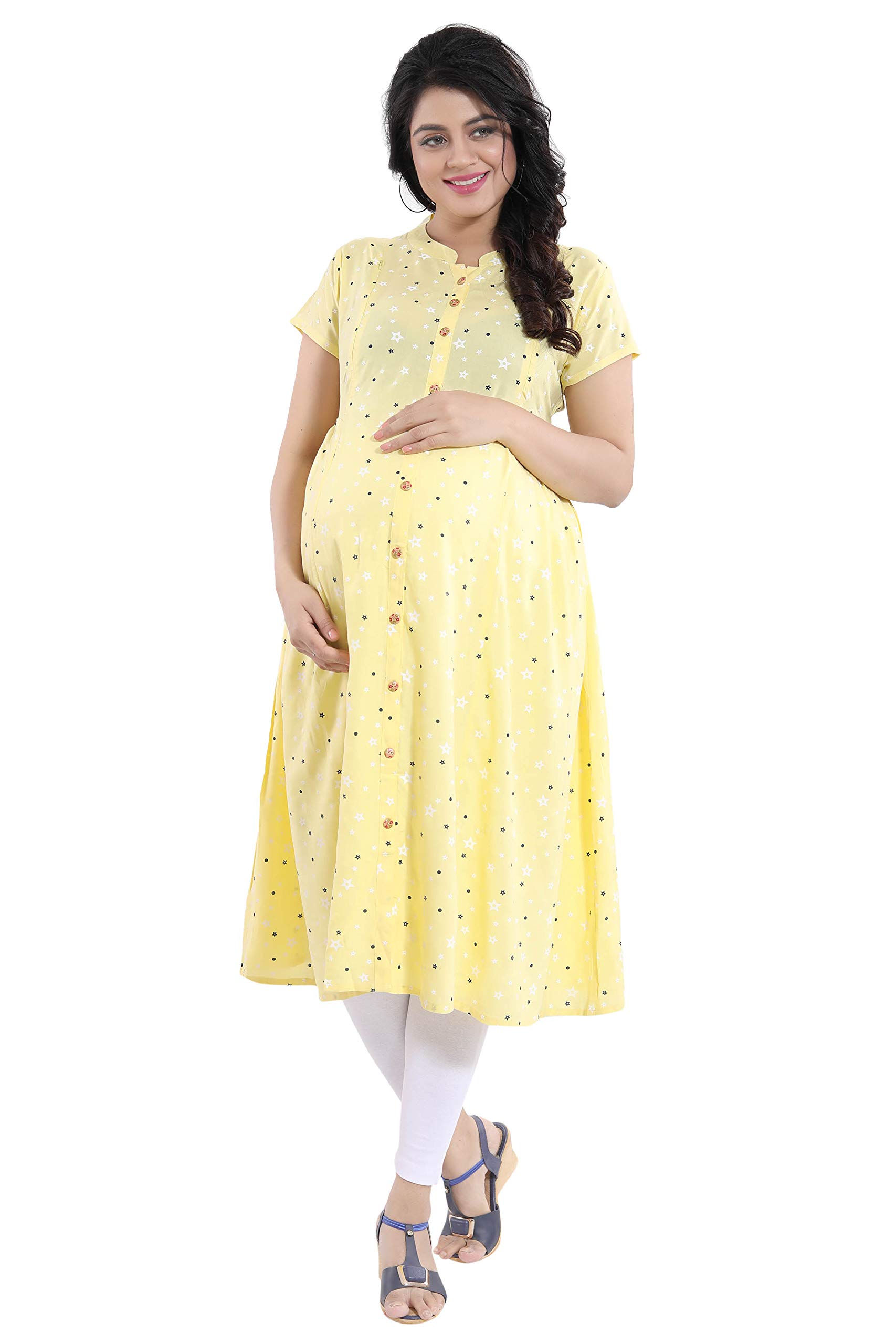 mamma's maternity � Women's Short Length Rayon Printed Maternity/Feeding/Nursing Kurti-picture-28