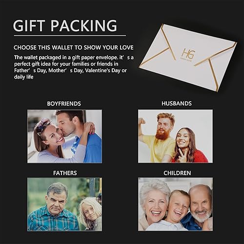 Miniatura 7 de Cartera delgada con bloqueo RFID para tarjetas, cartera minimalista de cuero con bolsillo frontal para mujer Slim, RFID Blocking, Minimalist, Front