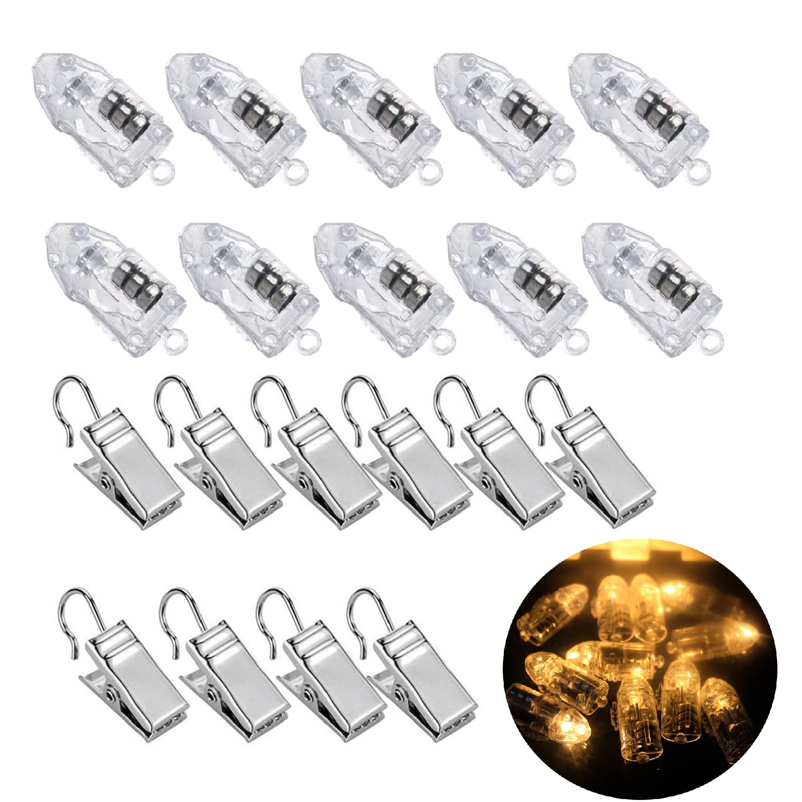 サムコス ロープ LED ライト 祭り LED豆電球 電池付き バルーンライト 夜間 転倒 防止 パーティー テント 庭などに最適 (電球色)