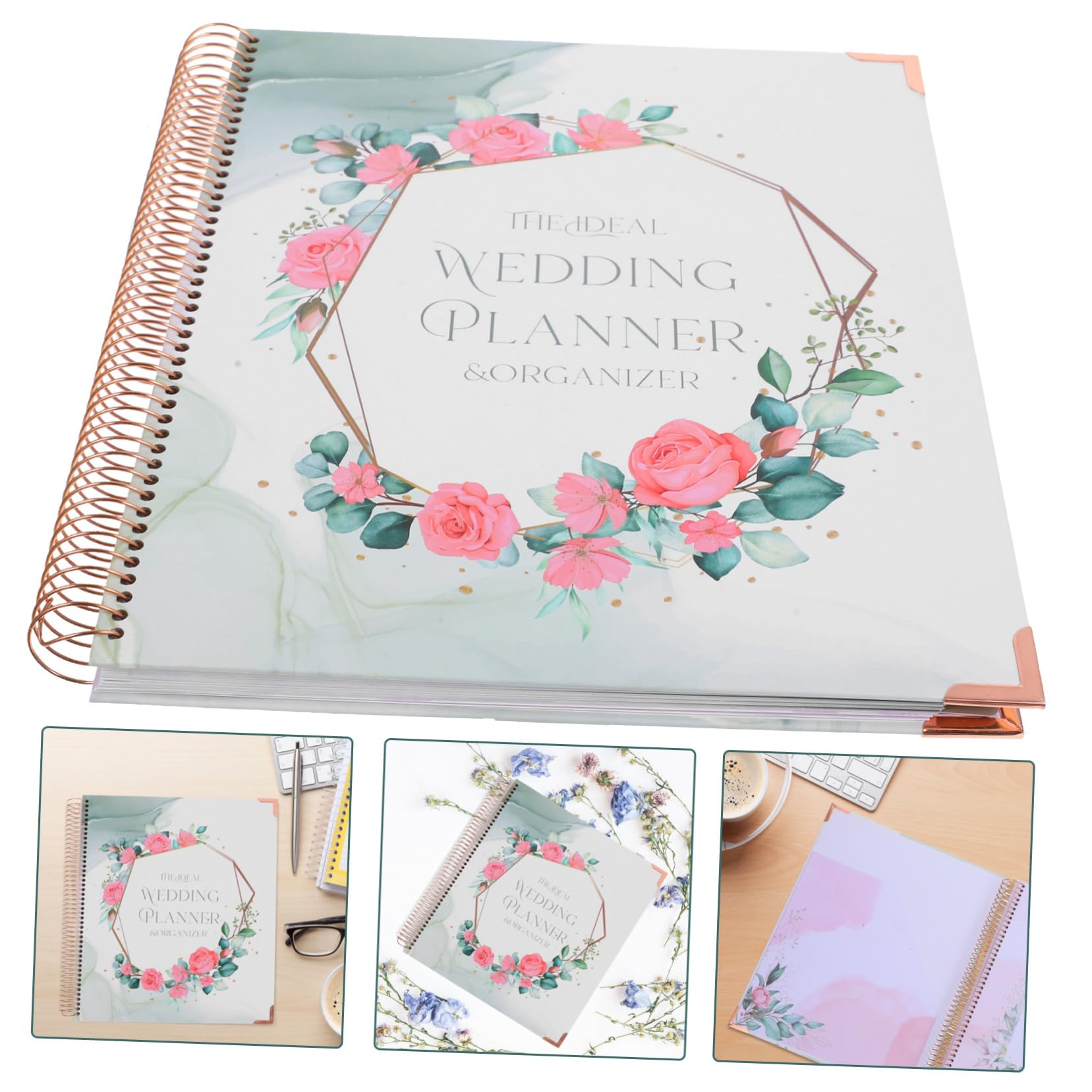 NUOBESTY Hochzeitsplanerbuch für Verlobte Paare Hochzeitsplanung mit Budgetplaner und Tagesplaner Papier für Verlobung und Hochzeit