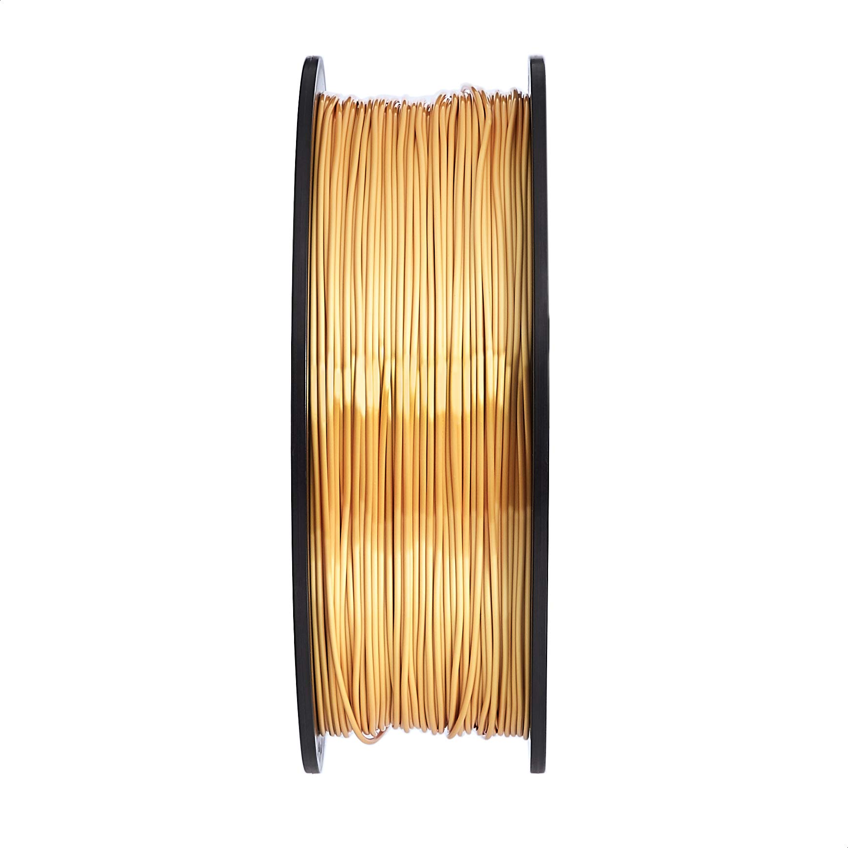 Amazon Basics Filamento per stampanti 3D, in polilattato (PLA), 1.75 mm, 1 kg per bobina, Oro (effeto seta)