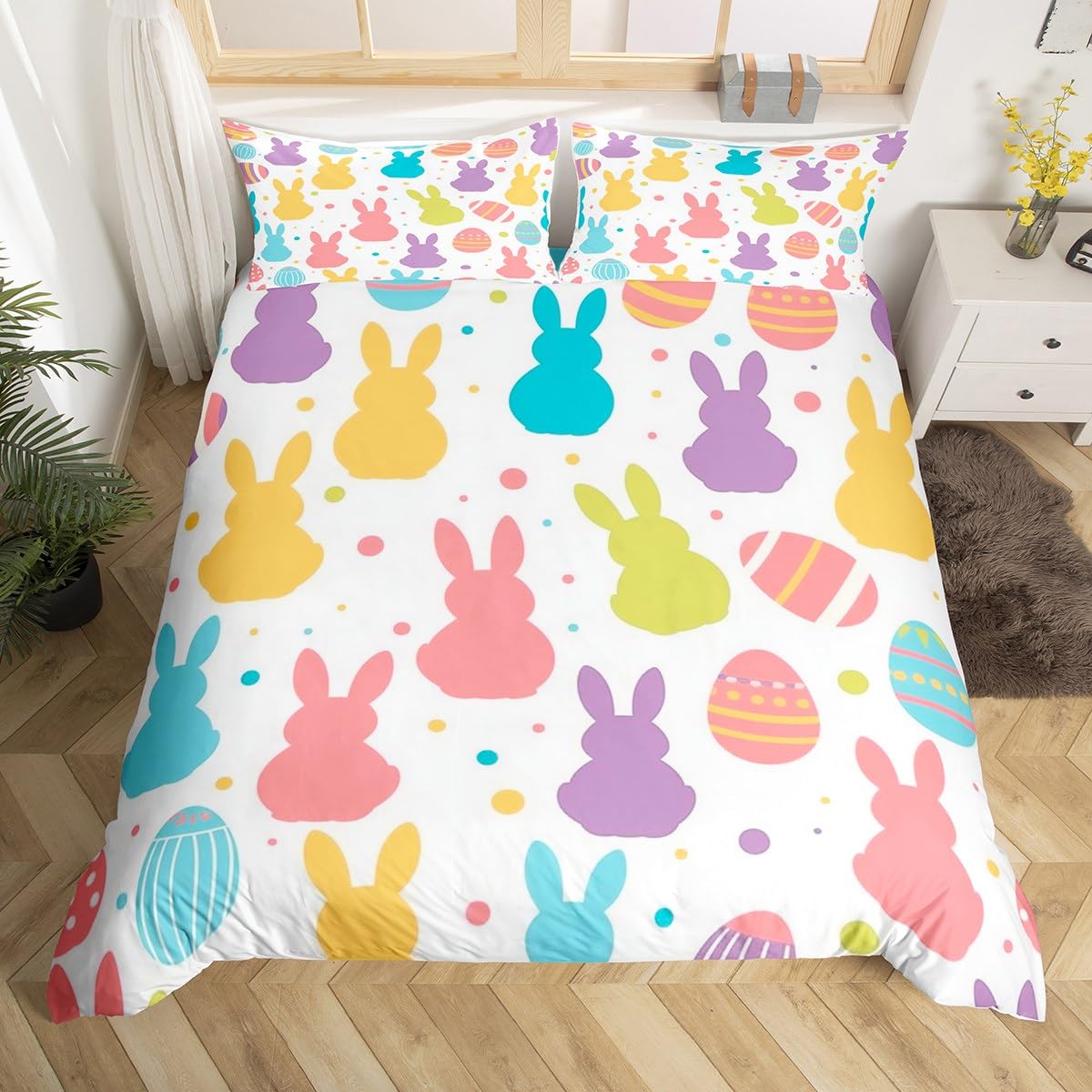 Parure de lit lapin coloré pour des nuits douces et rassurantes