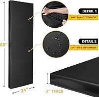 Vista 2 de Acolchado de pared para gimnasio, protector de pared para cancha de baloncesto, almohadillas protectoras extraíbles de 2 pulgadas de grosor de alta