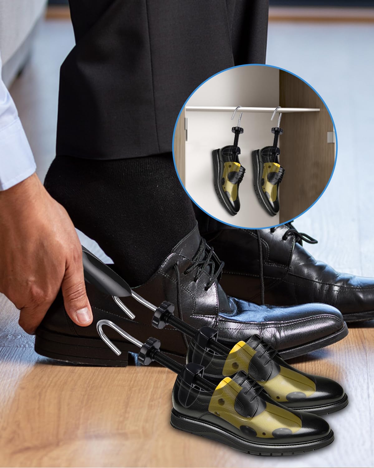 Ensanchadores De Zapatos Ajustables Hombre Mujer 2PCS Hormas Para Zapatos