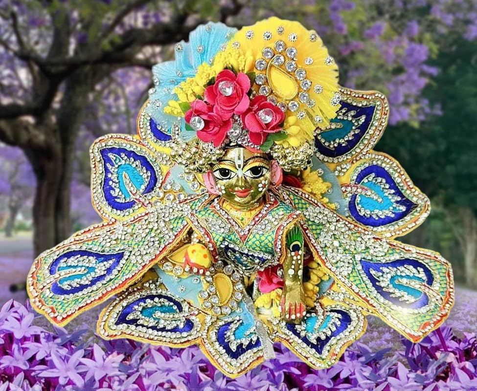 Image of Partish Laddu Gopal Heavy Janamashtmi Dress Size 2 l Ladoo Gopal Dress l Kanha Ji Poshak Size 1 2 4 5 6 (Y)