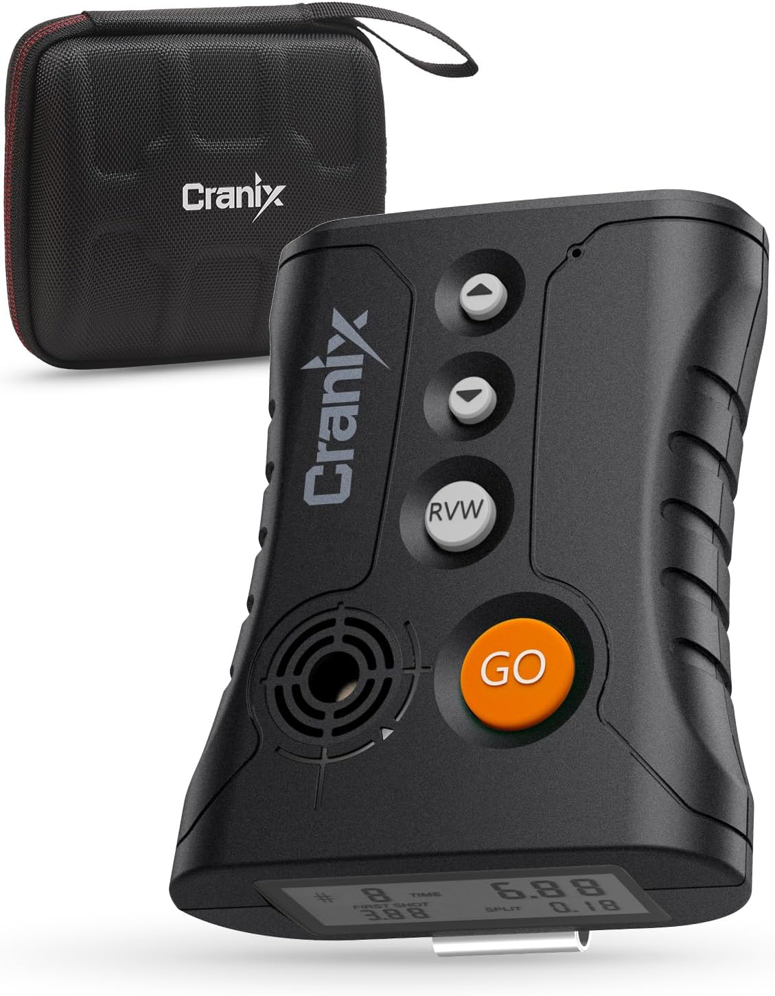 Professional Shot Timer for Shooting Competition, 0.01s Precision Tactical Training Shot Timers with Loud Buzzer, Enhanced Detection & Long Battery Life & 4 Modes(Fruit Orange)