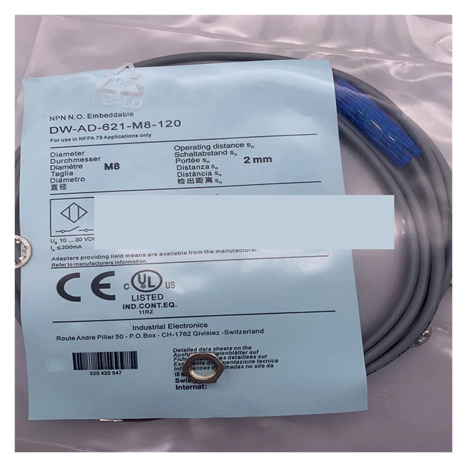 NACODLUL 1pcs DW-AD-621-M8-120 DW-AS-633-M12 DW-AS-631-M12 DW-AS-624-M12 DW-AS-623-M12-120 DW-AS-614-M18-002 sensor(DW-AS-633-M12)