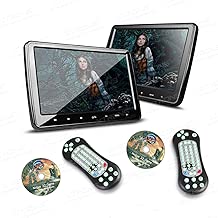 XTRONS 2X 10.1 Inch Twins HD Digital Screen Car Headrest DVD Player Ultra-Thin Detachable Touch Button with HDMI Port - coolthings.us