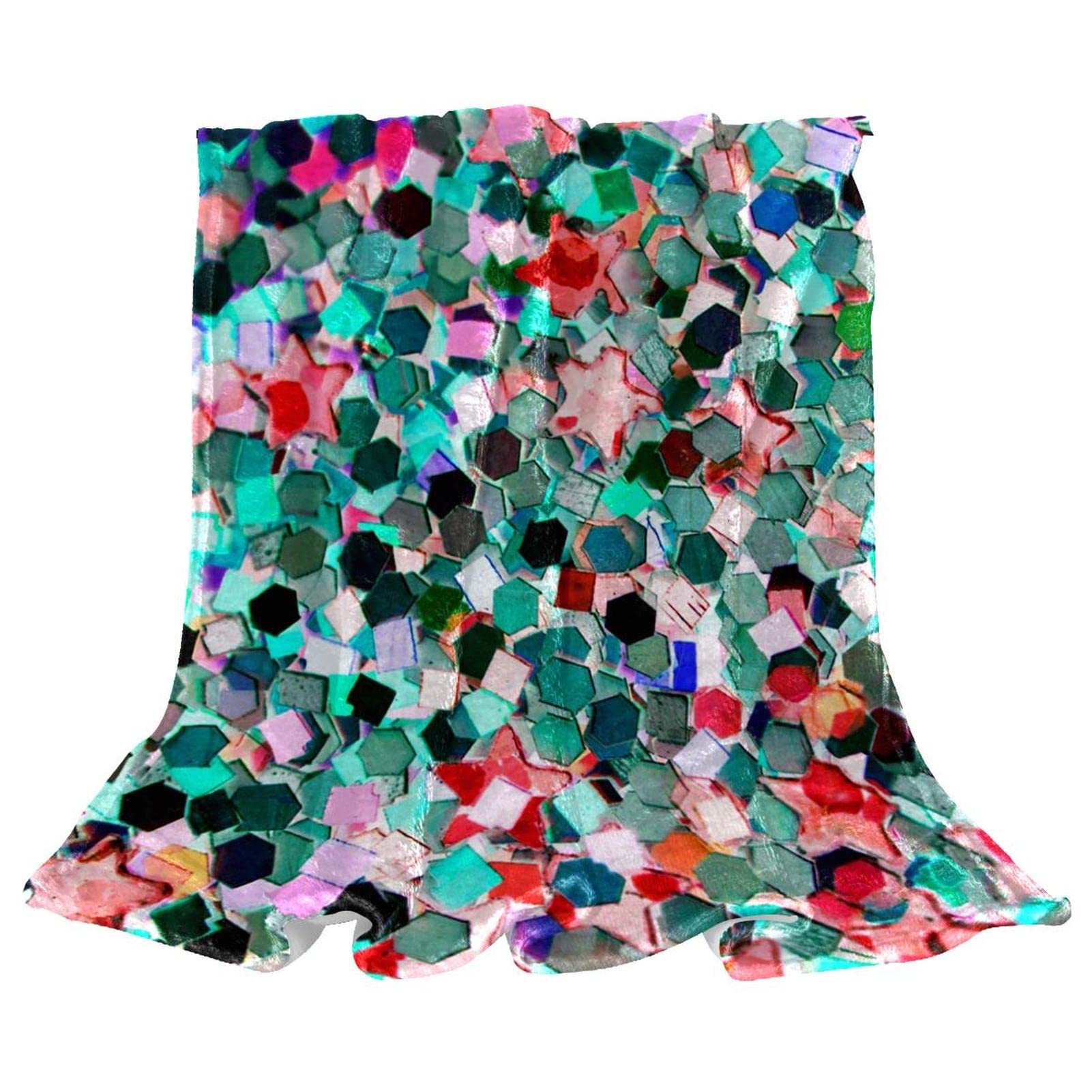 Couverture polaire vitrail pour sublimer le sol du canape de salon