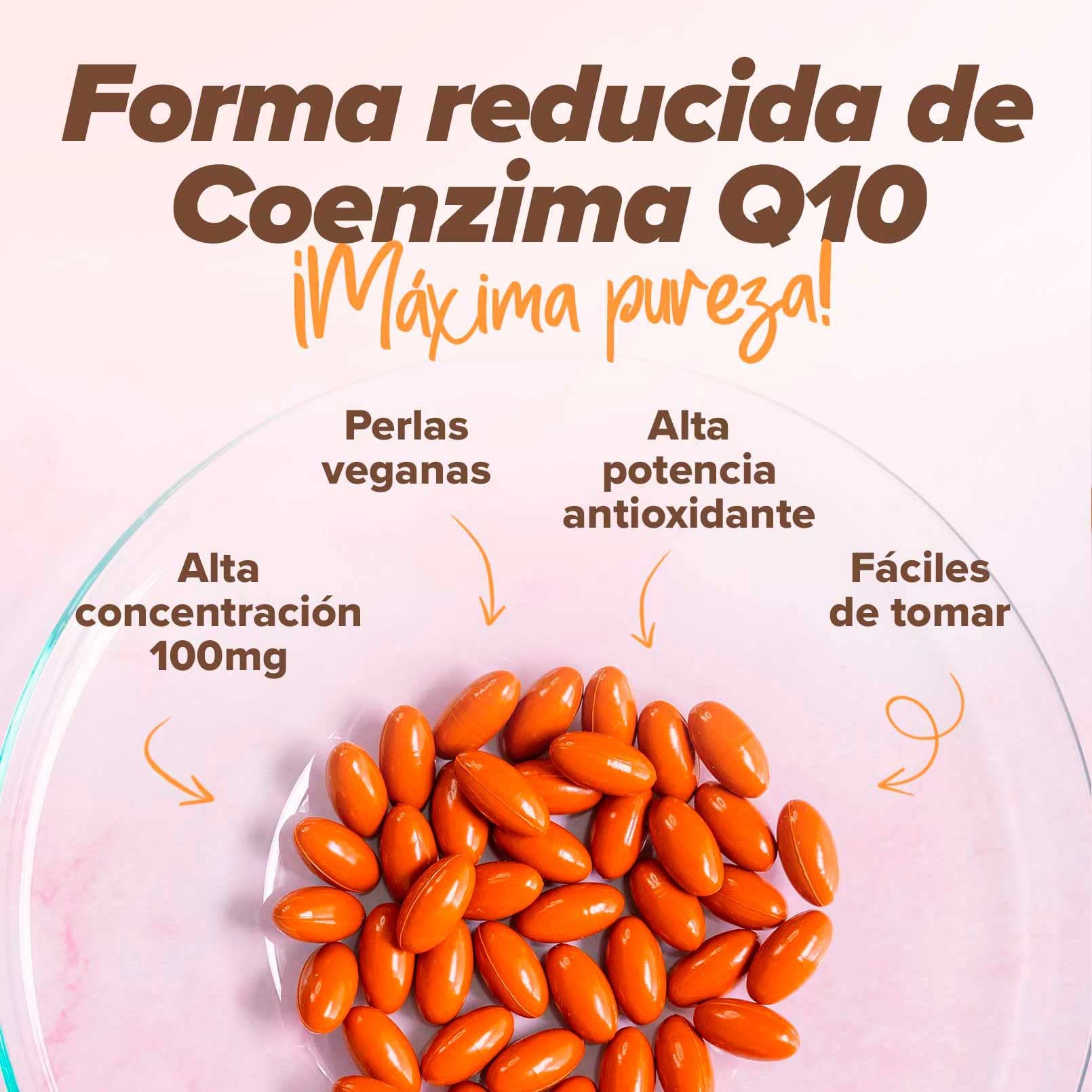 HSN Ubiquinol 100mg (Kaneka Ubiquinol™) Coenzima Q10 Reducida | 120 Perlas Veganas | Mayor Biodisponibilidad | No-GMO, Vegano, Sin Gluten