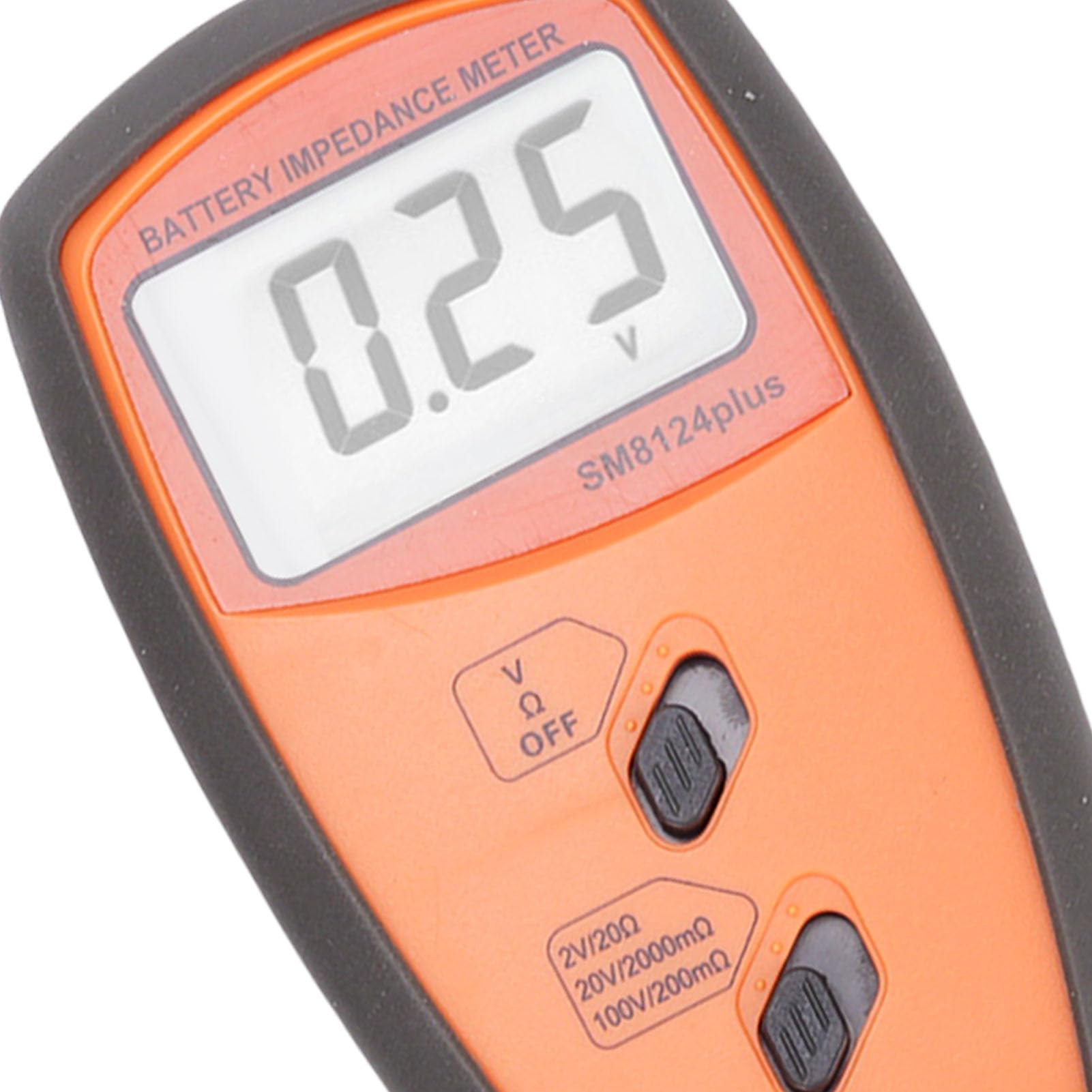 ASHATA Tester di tensione della batteria, display LCD, portatile, misuratore di valore resistivo, interno preciso, per batterie di telefoni cellulari e automobili, materiale ABS