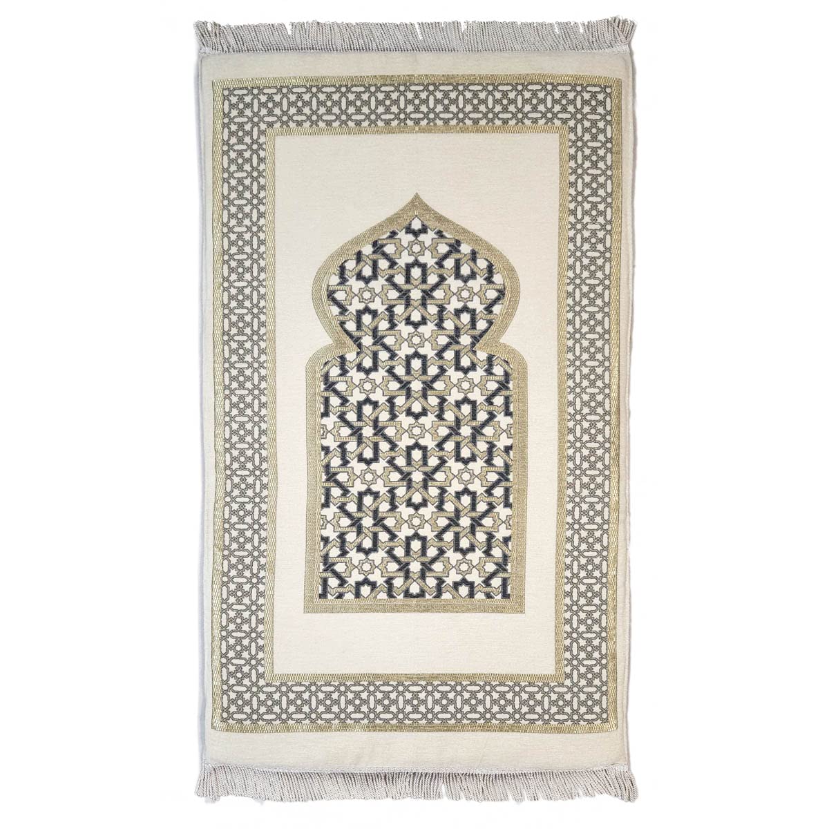 Museum Large Size Memory Foam Prayer Mat. Turkish Comfortable Prayer Rug Islamic Mihrab Design Sajadah with Foam.سجادة الصلاة المريحة المبطنة بمادة الرغوة الذكية ميموري فوم