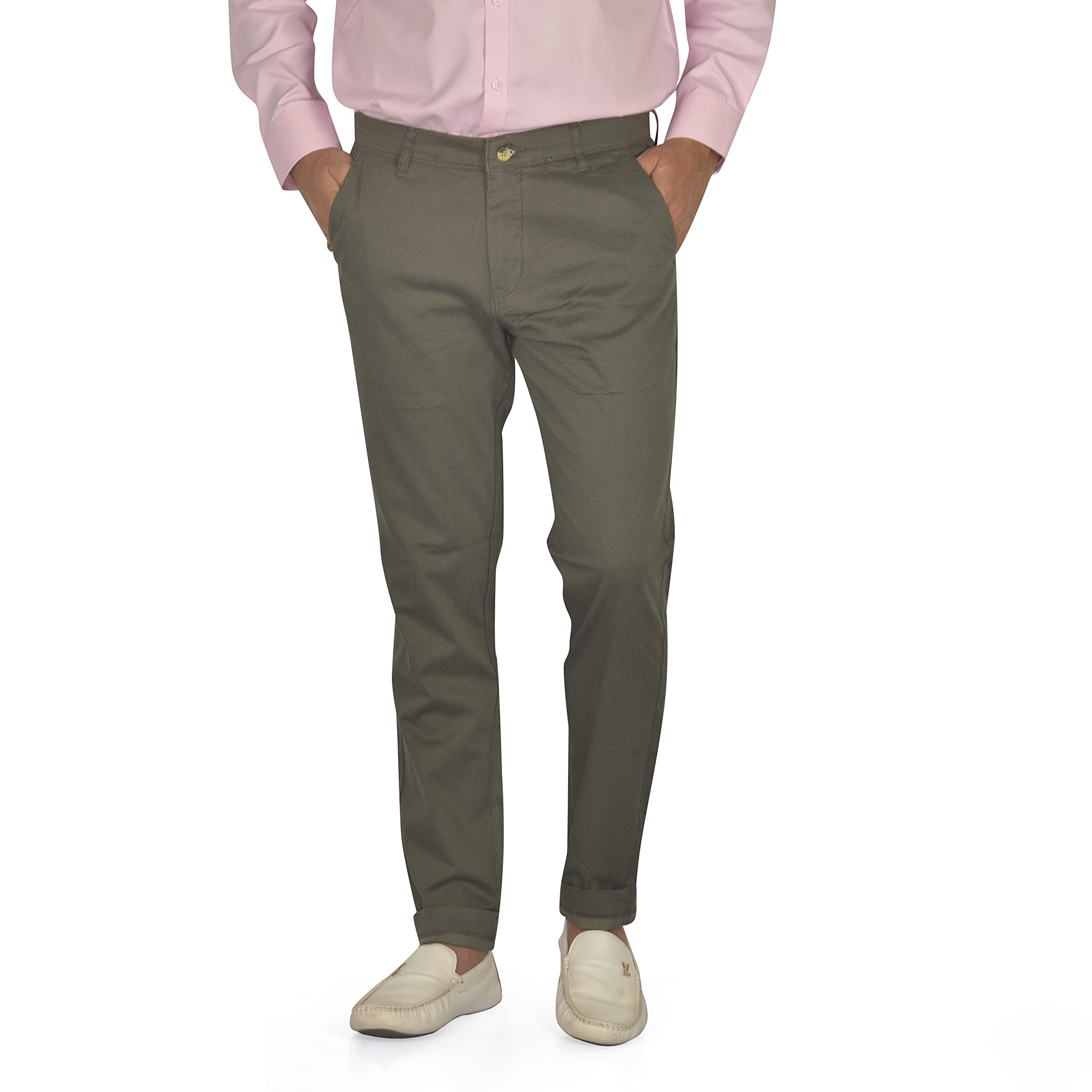 Fairro Chairman Print Cotton Solid Casual Plain Regular Fit Trousers for Men's and Boys - Relaxed Fit Pants