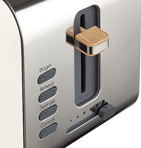 Miniatura 2 de Swan Nordic Tostadora de 2 rebanadas con ranuras extra anchas para bagels, gofres, panes, cancelación, descongelación y función de bagel, 6 ajustes