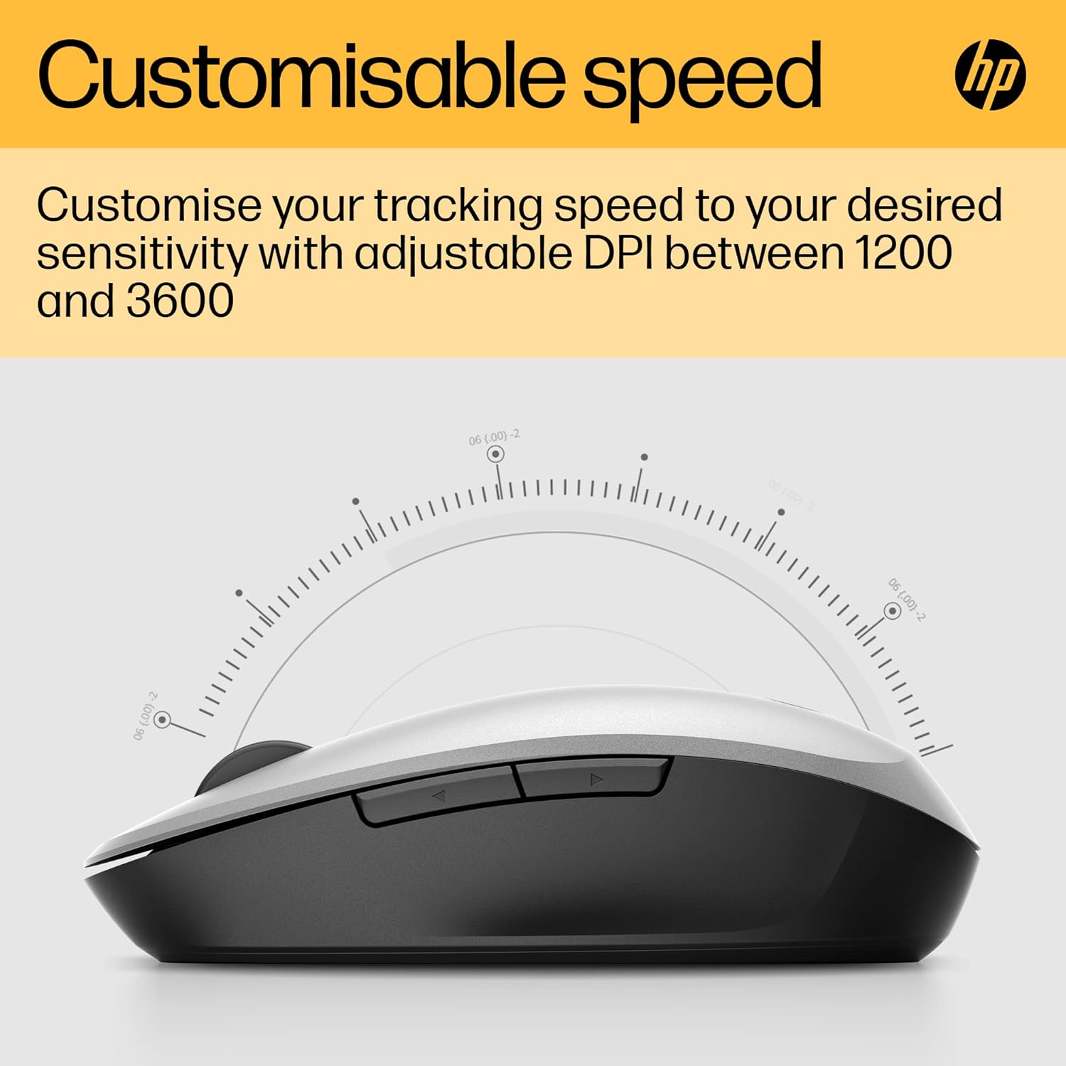 HP Z5000 Pike Silver BT Mouse Dual Mode Mouse, Right-Hand, W126435893 (Dual Mode Mouse, Right-Hand, Dual Mode Mouse, Right-Hand, Optical, RF Wireless+Bluetooth, Black, Silver)