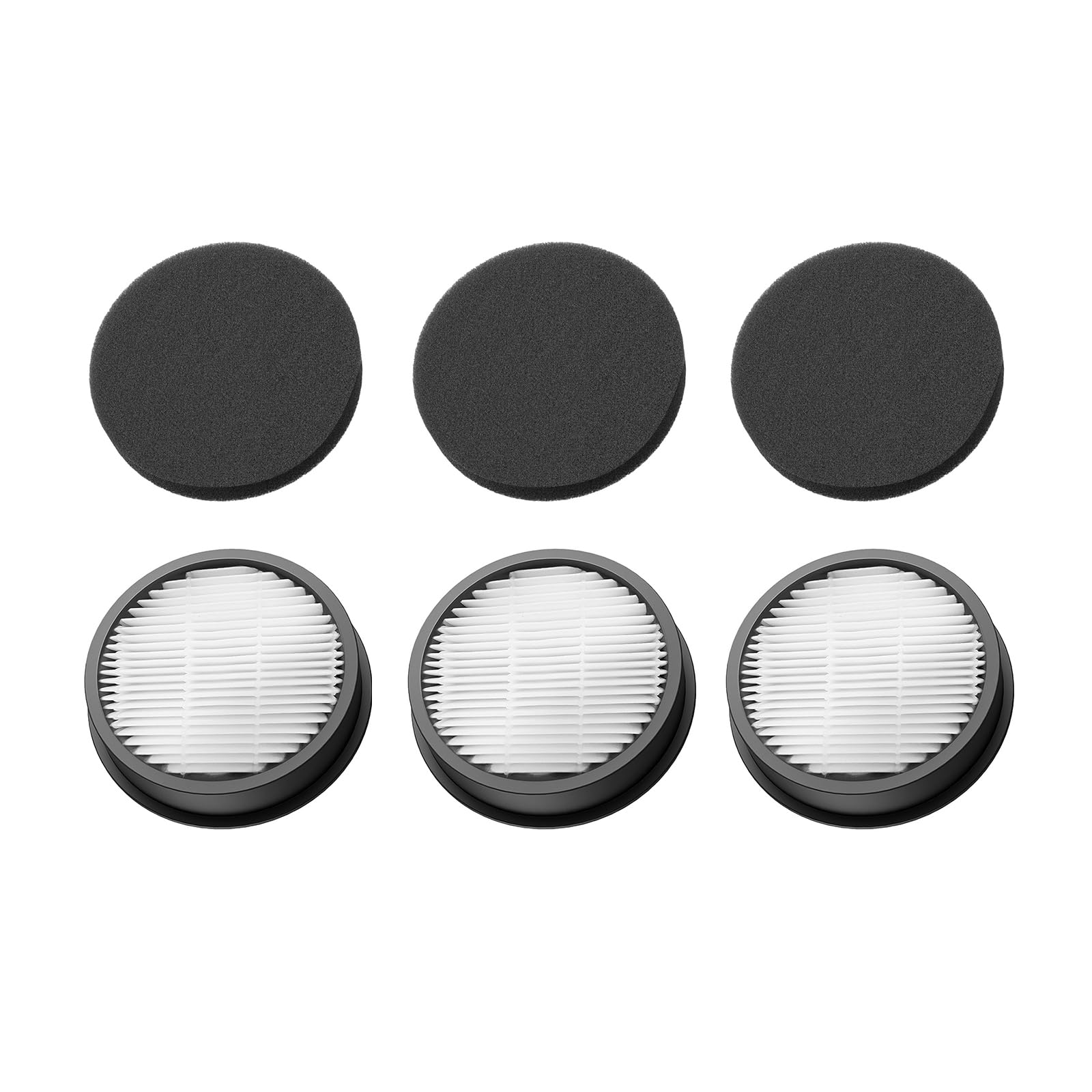 Honiture Clean Replacement HEPA Filters for Hero 12 Cordless Vacuum, High-Efficiency Filtration Spares（3-Pack）