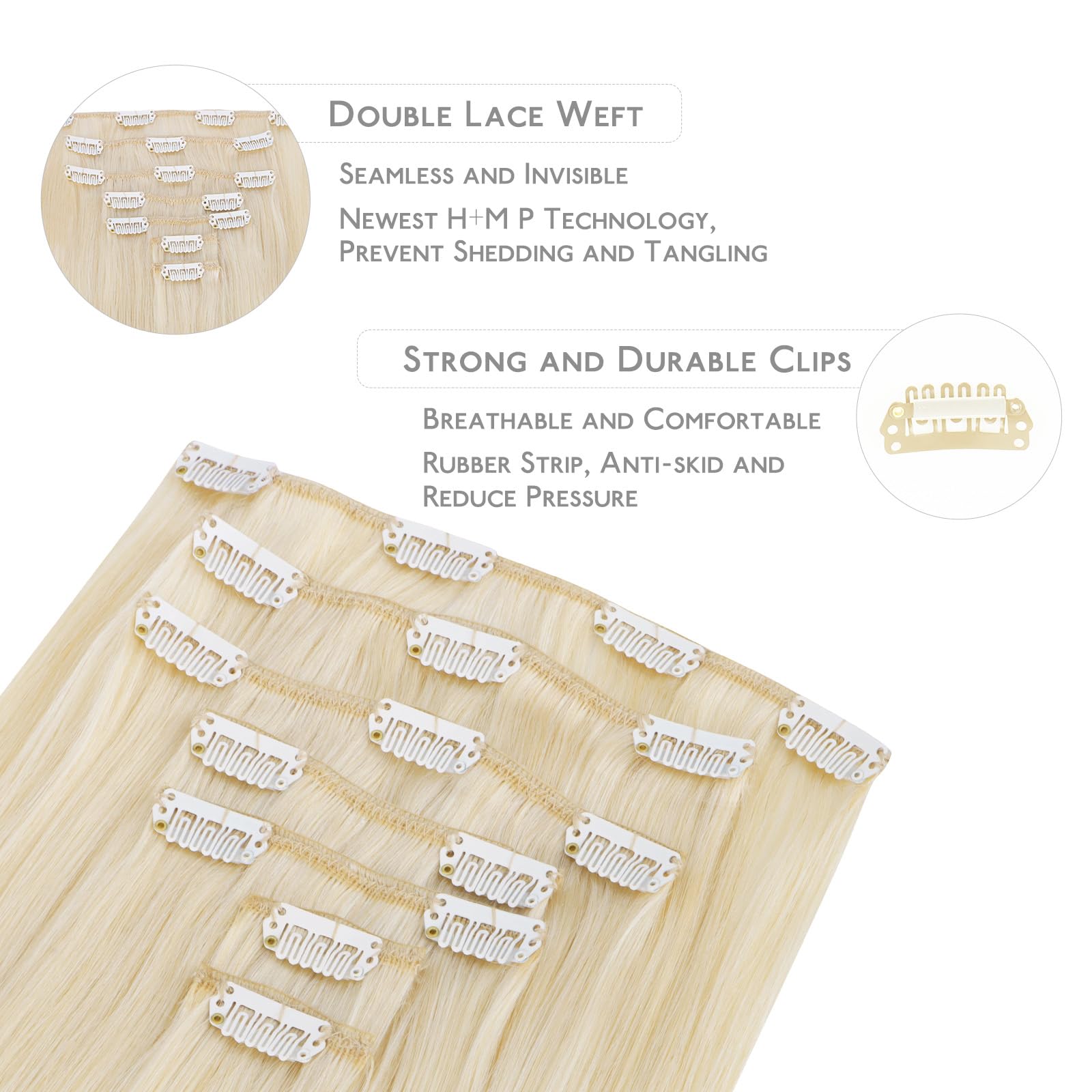 WENNALIFE Clip in Hair Extensions Human Hair 16 Inch 120g 7pcs Dark Brown Hair Extensions Clip in for Women Real Human Hair Double Weft Rallonge Cheveux Humain Extension Real Hair Extensions — view 308