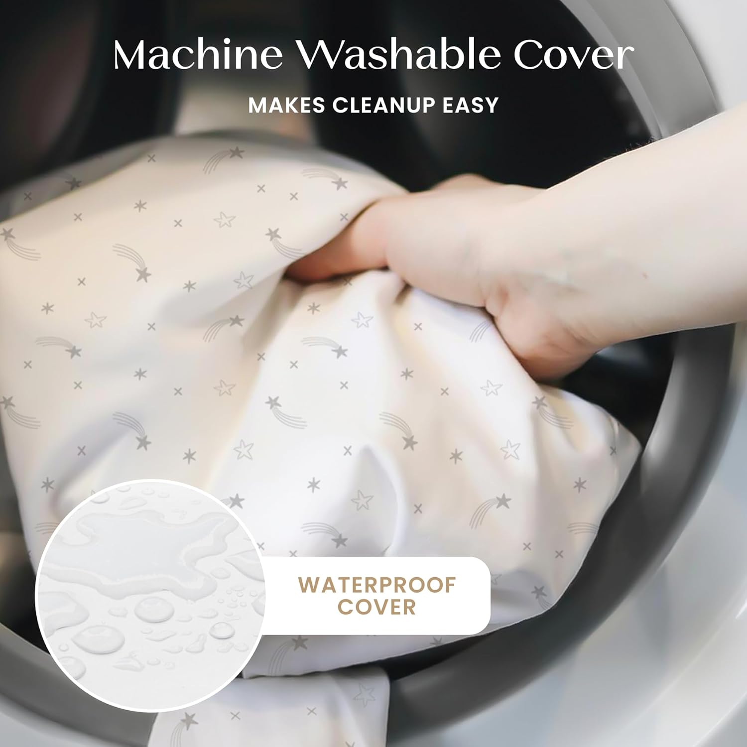 Delta Children Refresh 2-Stage Crib and Toddler Mattress - Breathable Cover and Core - Machine Washable - GREENGUARD Gold – Waterproof - Sustainably Sourced Core, Grey