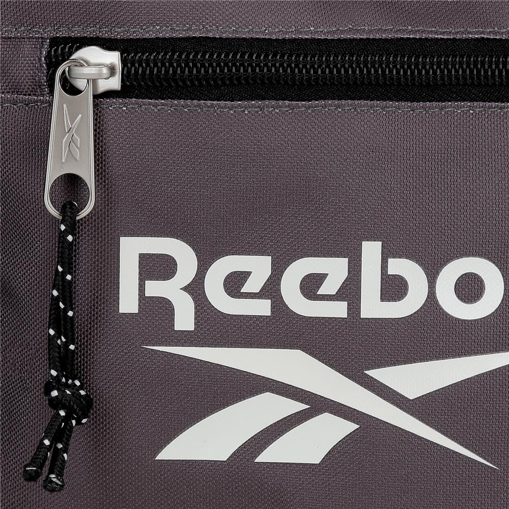 Reebok Boston Zaino scuola doppio scomparto adattabile a carrello portatile 15,6 pollici grigio 31 x 45 x 15 cm Poliestere by Joumma Bags, grigio, 31x44x17.5 cms, Zaino per laptop doppio scomparto