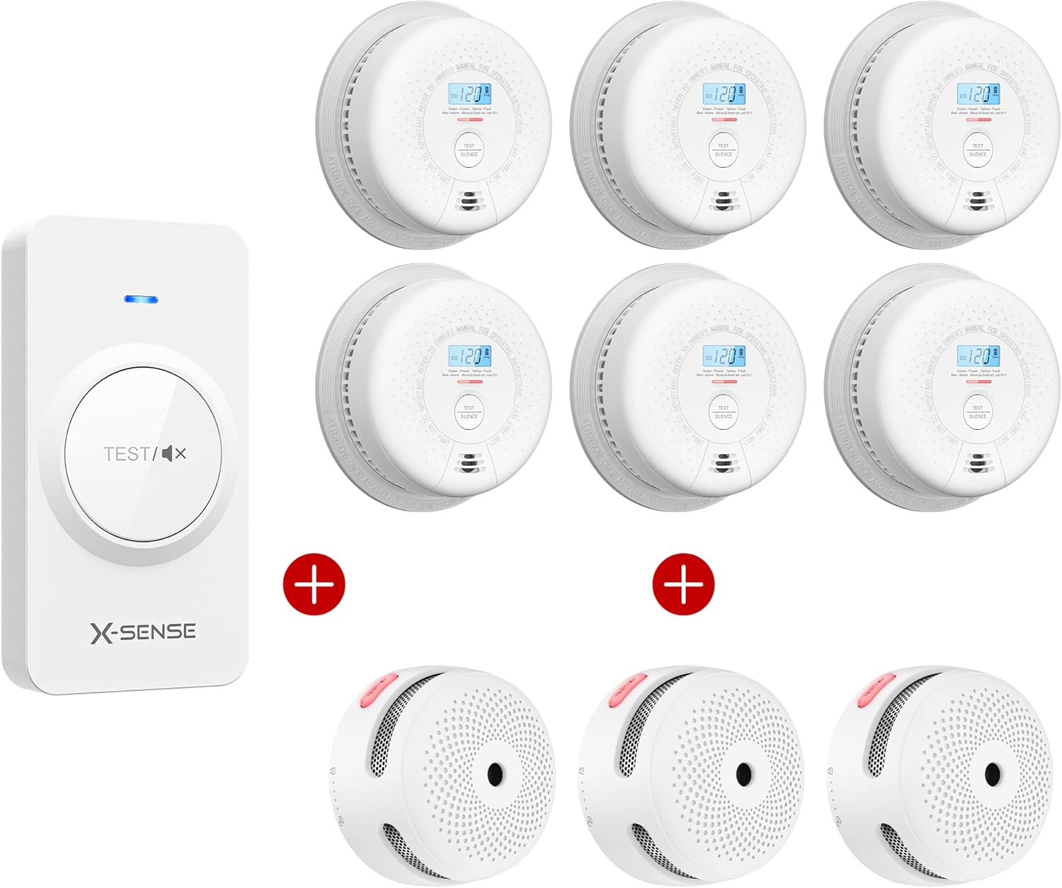 XSense Wireless Interconnected Smoke Detector XS01WR (3Pack) and
