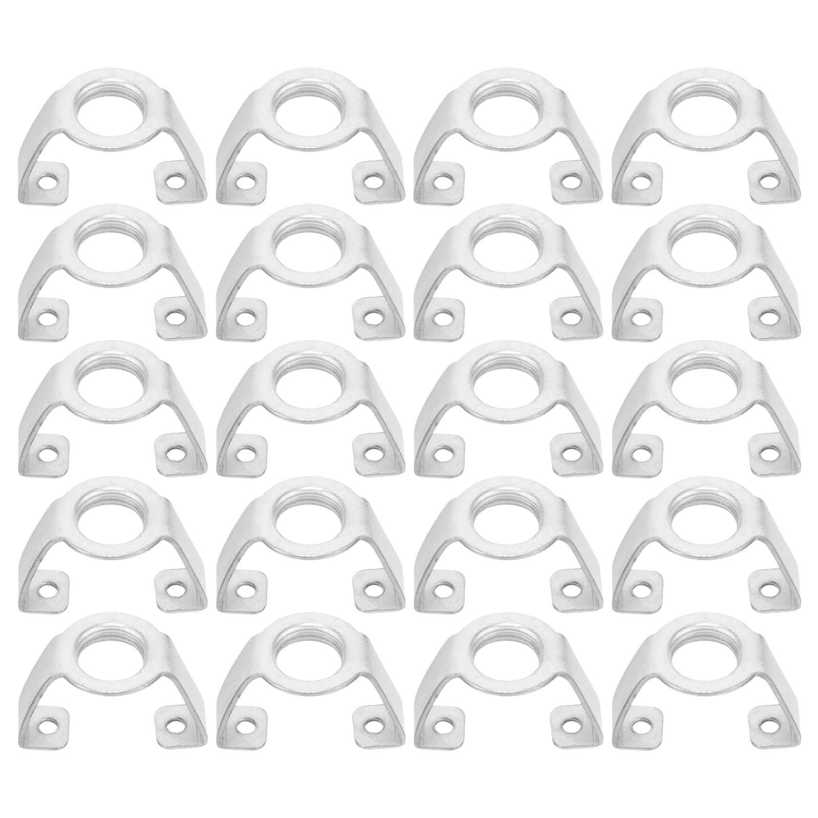 Garneck 20pcs Lamp Bracket Gu10 Frame Bracket Gu10 Bulb Fixture Holder Bulb Socket Holder Recessed Lighting Housing Gu10 Light Cup Bracket LED Downlights Fixture Holders Iron Silver