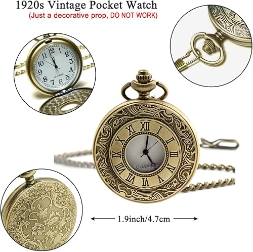 Miniatura 4 de Accesorios de los años 20 para hombre, disfraz de gángster de Gatsby, sombrero de Fedora de Panamá