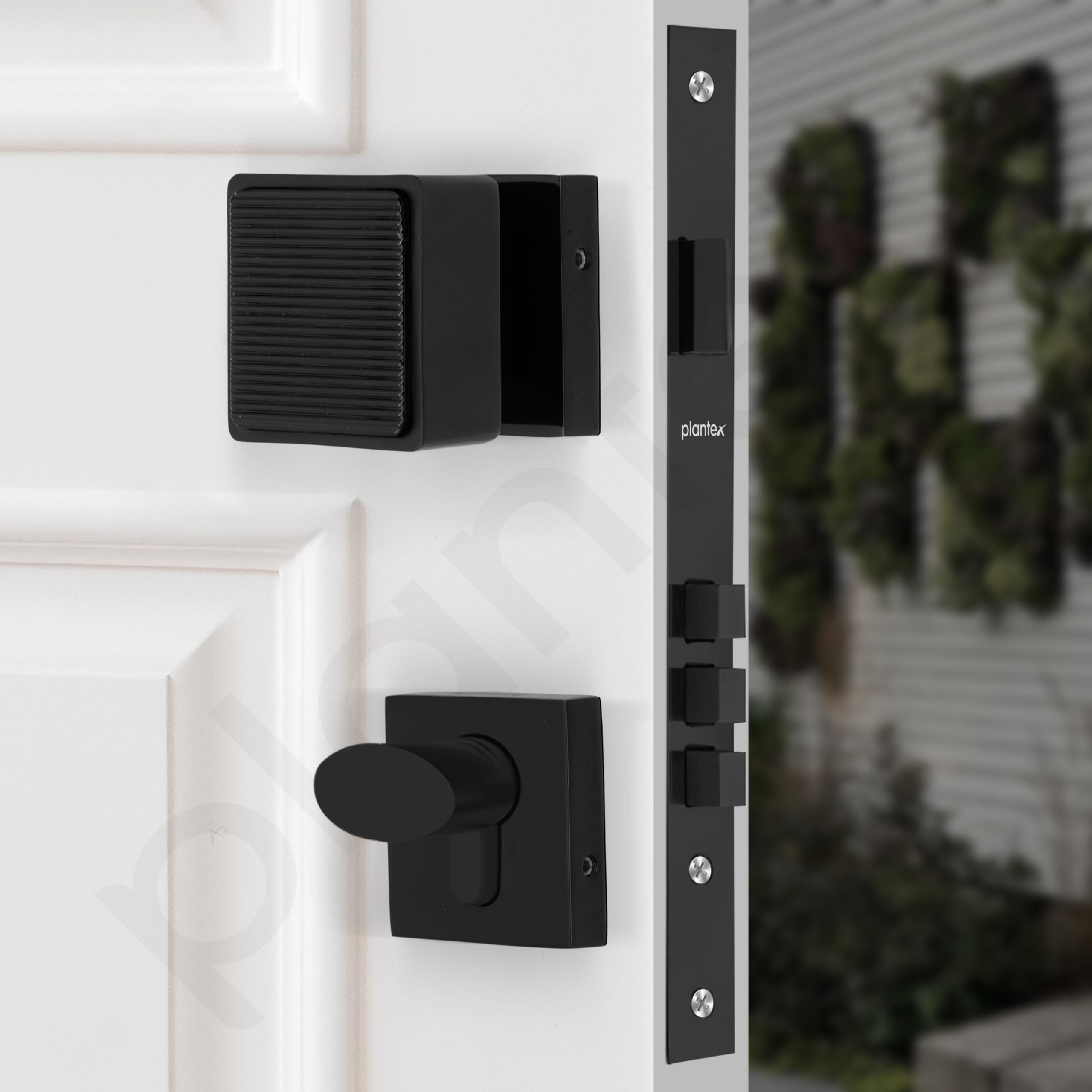 Plantex Heavy Duty Mortise Lock Handle - Black -4 Plantex Heavy Duty Mortise Lock Handle - Black -4