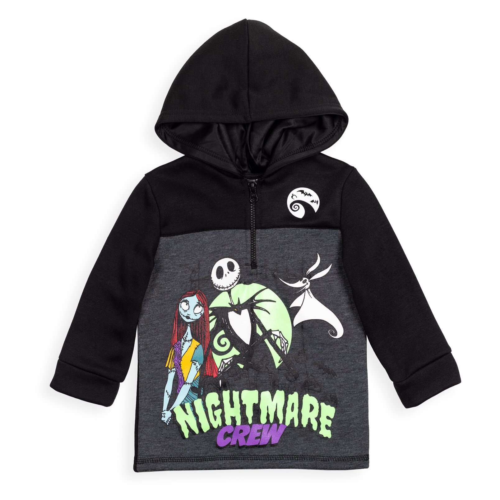 DisneyNightmare Before Christmas Jack Skellington Oogie Boogie Sally Fleece Quarter Zip Hoodie Toddler to Little Kid