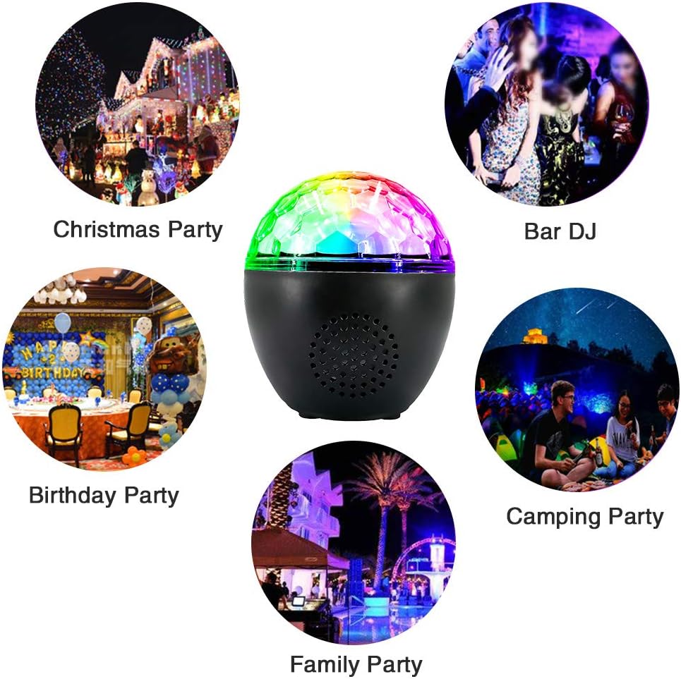 Black Friday - 70% OFF [2 Pack] Disco Ball Lights with Bluetooth Speaker, 16 Modes Sound Activated Party Lights, Disco Light for Bedroom, Parties Supplies for Home Room Dance Party Birthday DJ Bar Par Karaoke Xmas Wedding