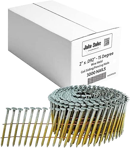 Vista 11 de Bobina de soldadura de alambre de 15 grados de 2 pulgadas x 0.092 pulgadas - Collated - Clavos de revestimiento y cercado - Galvanizado en caliente