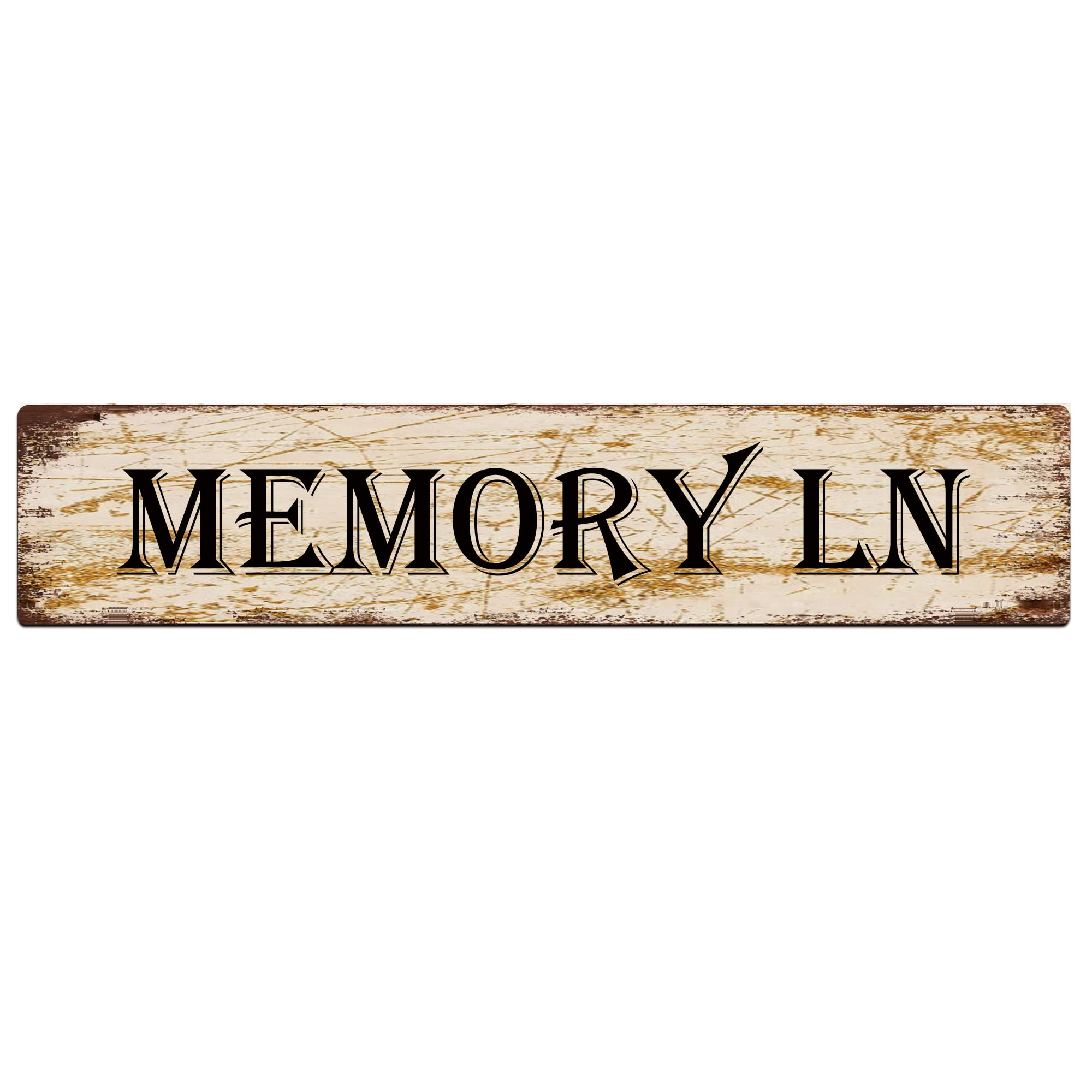 Memory Lane Retro Tin Signs Aluminum Metal Sign for Kitchen Home Garden Wall Bar Cafe Decor 4x16 Inch