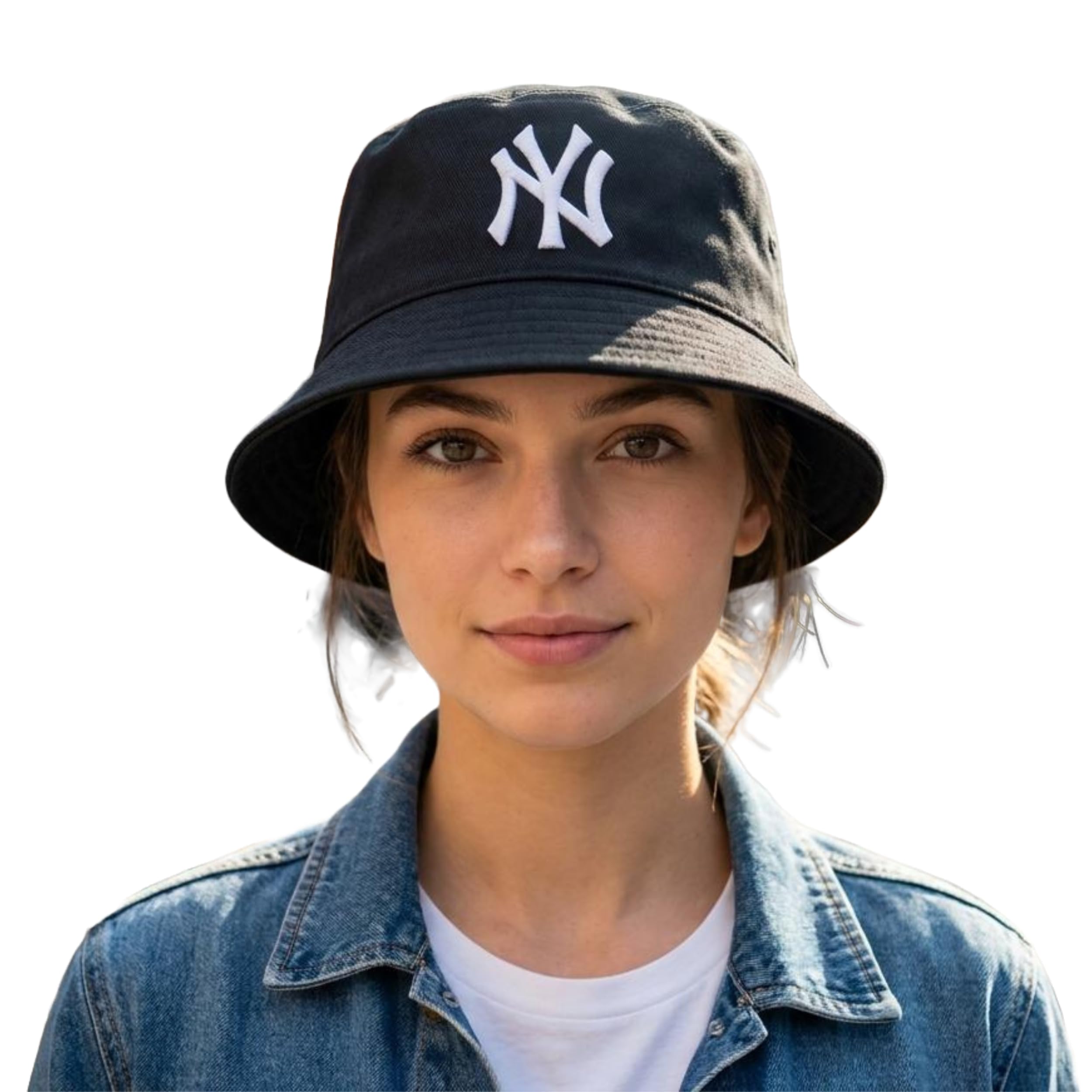 Women's Cotton Bucket Hat | Trendy Sun Cap for Girls | Breathable 100% Combed Cotton Summer Hat with White Embroidered Monogram for Outdoor, Travel, College & Beach Wear-image-15