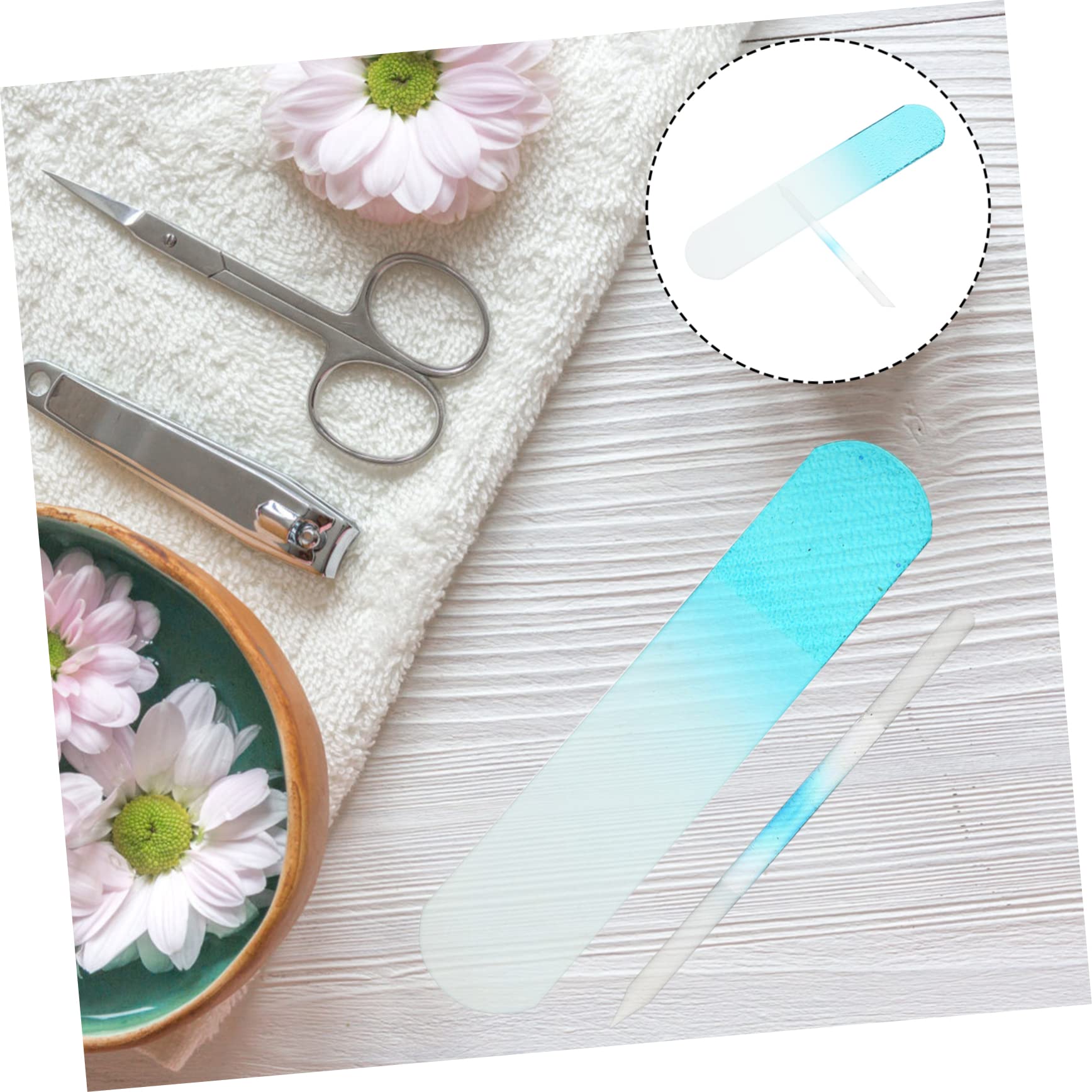 FRCOLOR 8piezas Limas De Uñas De Herramienta De Manicura Doble Cara Para Uñas Para Casa y Salones De