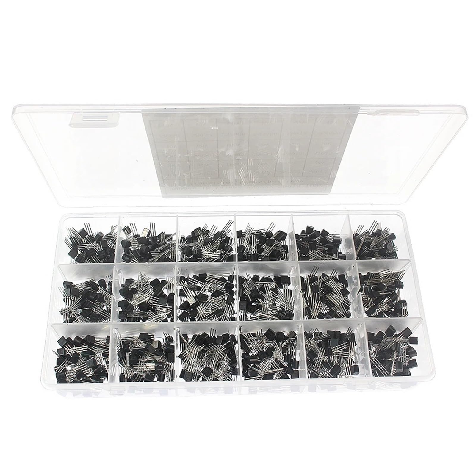 900 Pezzi S8050 S8550 2N2222 2N3906 C1815 A1015 TO-92 Transistor Set PNP NPN Triodo 18 Tipi Transistor Kit assortimento Elettronica