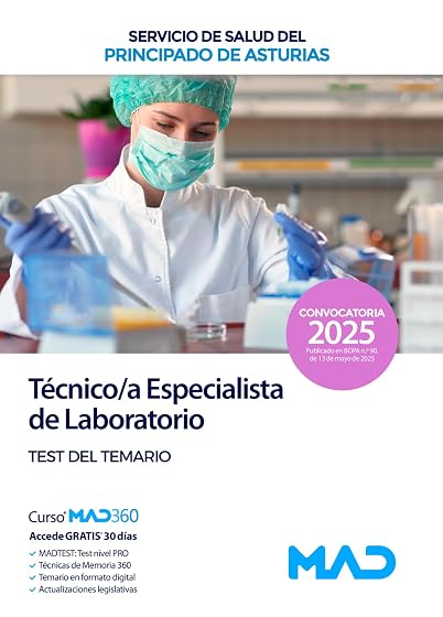 Técnico/a Especialista de Laboratorio. Test del Temario