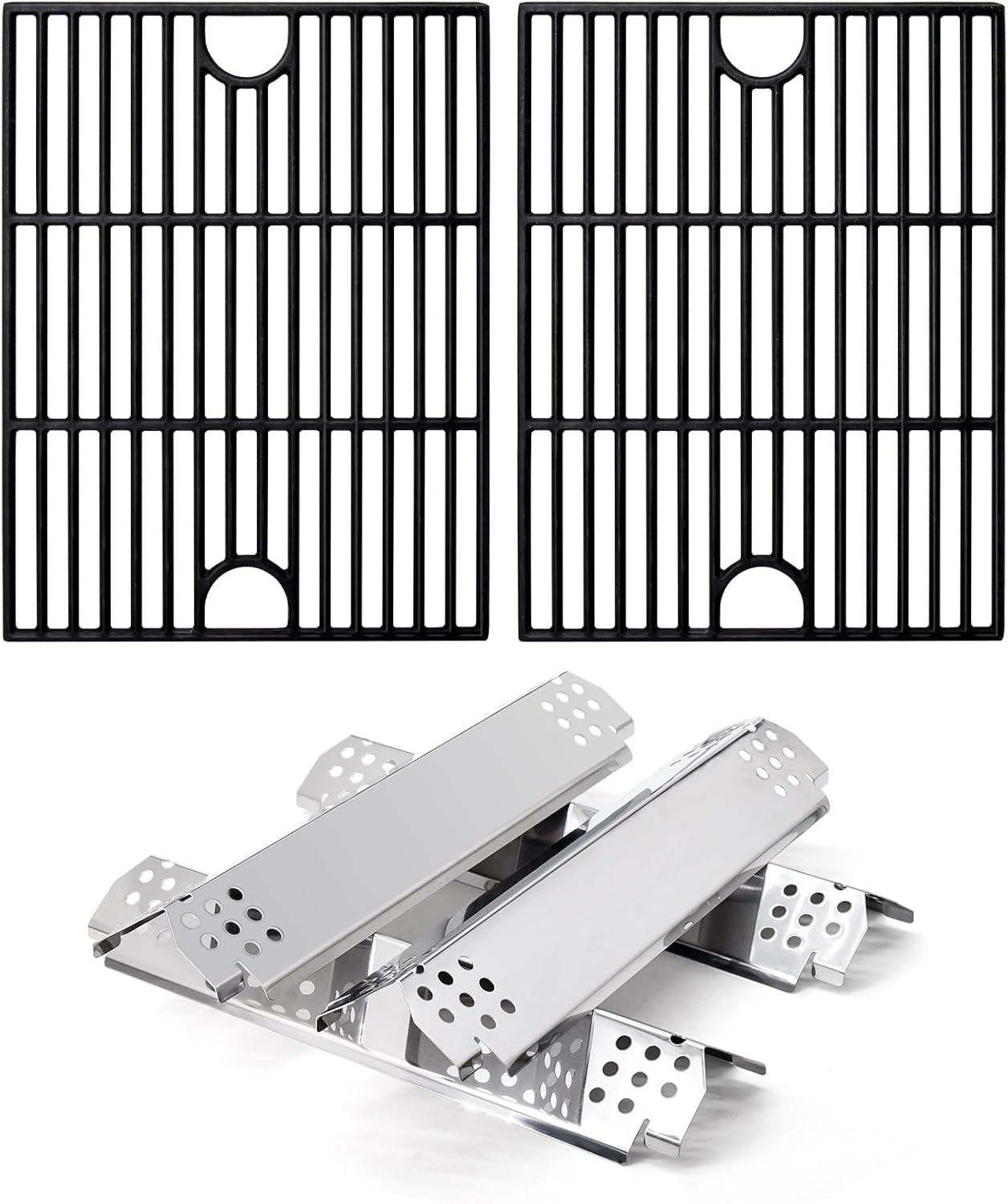 Adviace Grill Replacement Parts for Nexgrill 720-0830H, Nexgrill 720-0830X 720-0783E 720-0783EH, Grill Heat Plates and Grill Grates for Home Depot Nexgrill 4 Burner 720-0830H
