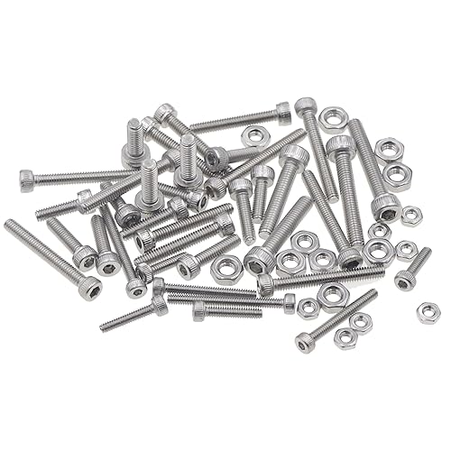 Miniatura 4 de Kit surtido de tuercas métricas M2 M2.5 M3 de acero inoxidable con cabeza de zócalo hexagonal