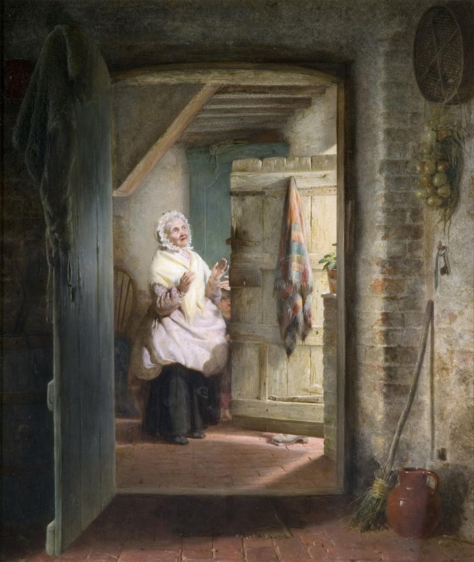 RZHRHJES Famous Painting Poster Art Canvas Print Retro Picture the Surprise by George Bernard Poster Wall Art for Office Decor 60x90cm
