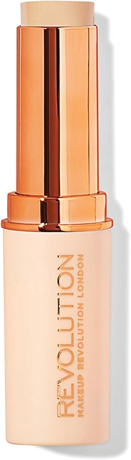 Makeup Revolution Fast Base Stick Foundation, Easy Application, Long Lasting Coverage, F3 Makeup Revolution Fast Base Stick Foundation, Easy Application, Long Lasting Coverage, F3