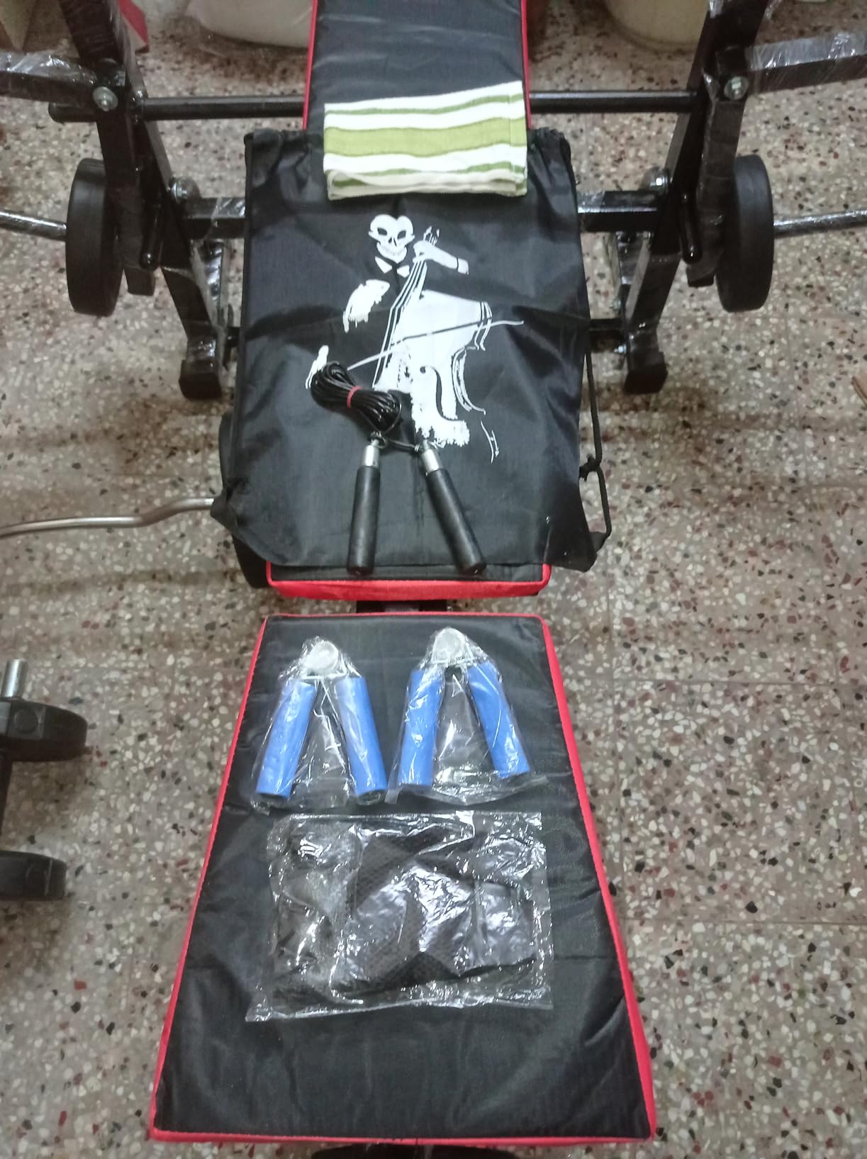 BodyFit PVC Home Gym Combo, 3 ft Curl +5 ft Plain Rod n 1 Pair Dumbbell ...