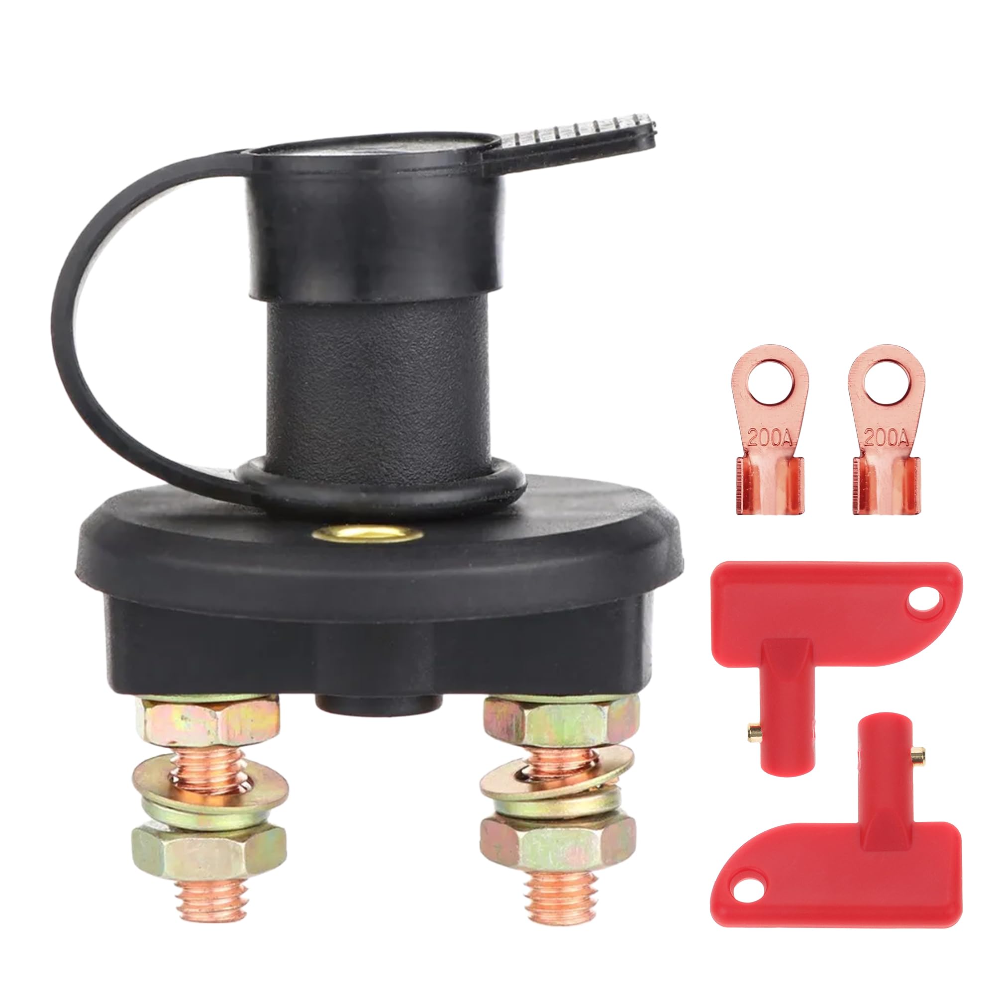 Auto Batterie Trennschalter,Batterie Trennschalter 12v,Abgeschnitten Switch Hauptstromschalter Knochen Schalter,Geeignet für Autos,Wohnmobilen,Kraftfahrzeugen,Wohnwagen und Booten,etc