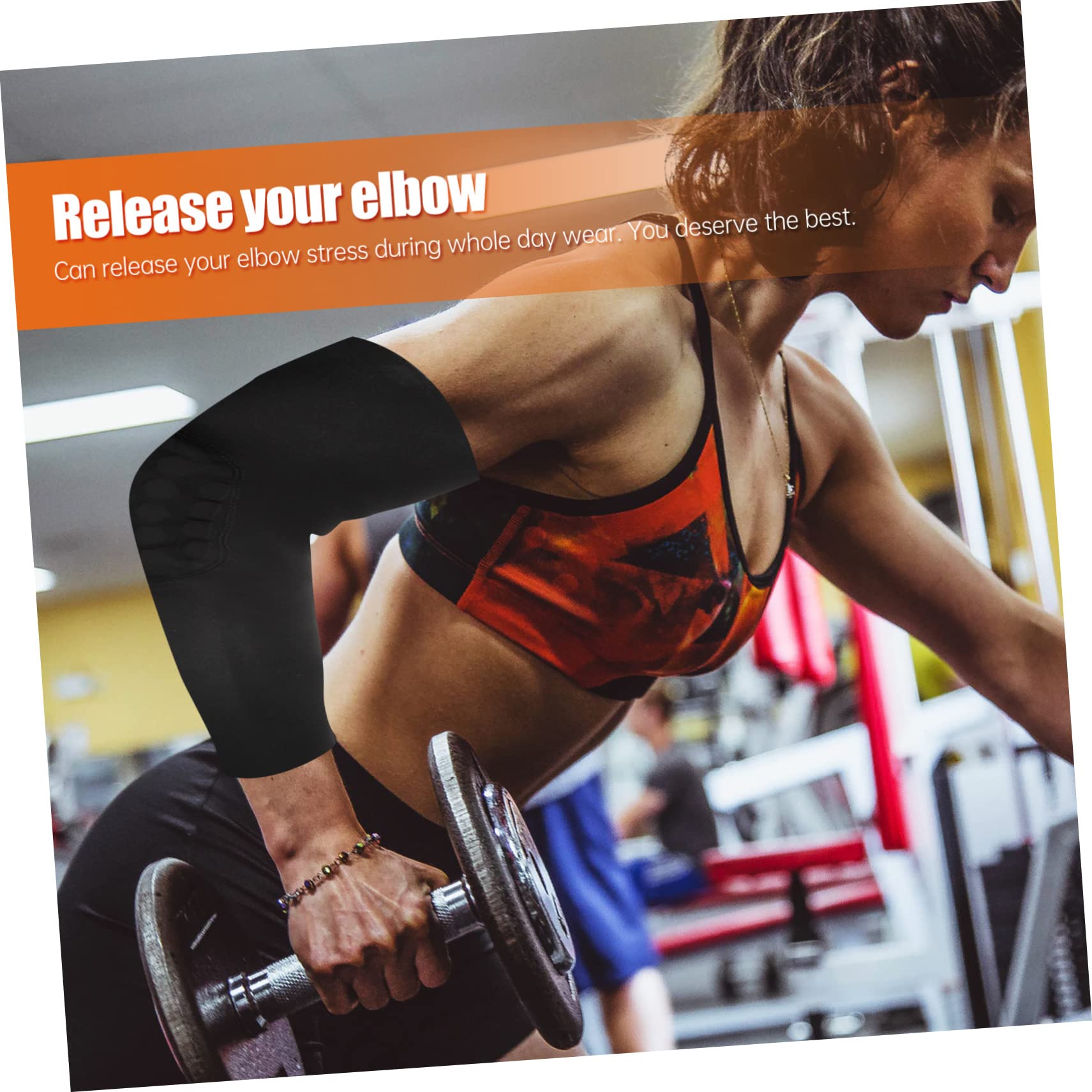 GOOHOCHY Elbow Wraps for Weightlifting Elastic Arm Support Honeycomb Elbow Sleeve Compression for Cycling Camping