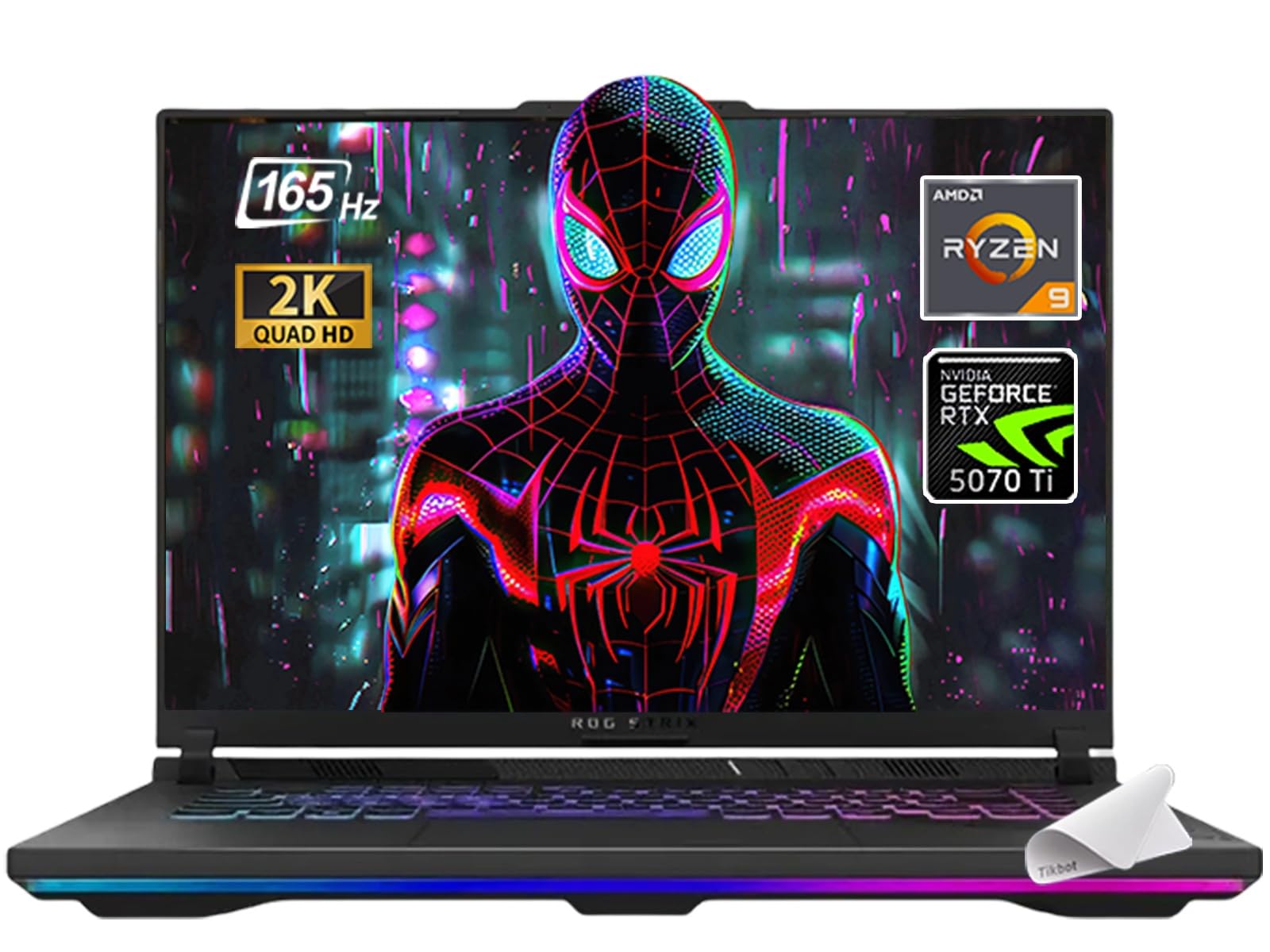 ASUS 2025 ROG Strix G16 Gaming Laptop, 16" FHD 165Hz Display, 16-Core AMD Ryzen 9 8940HX, RTX 5070 Ti (TGP 140W), MUX Switch, Window 11, w/Mouse pad (64GB RAM | 4TB PCIe SSD)